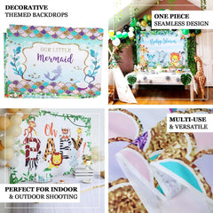 5ftx7ft "Our Little Mermaid" Print Vinyl Photo Shoot Backdrop