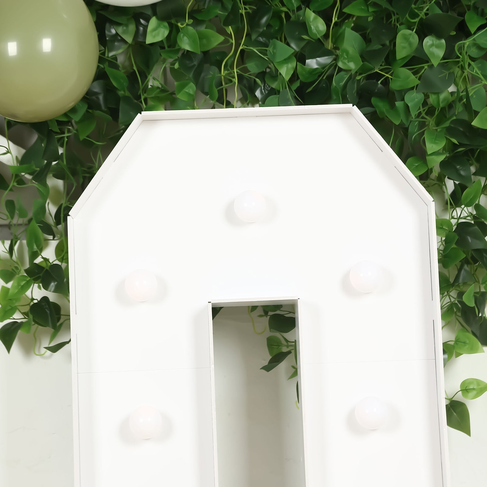Giant LED Marquee Light Up Letter "Q", White 4ft Pre-Cut Foam Board with 10 Warm White Battery Operated LEDs, Glue Gun and Sticks