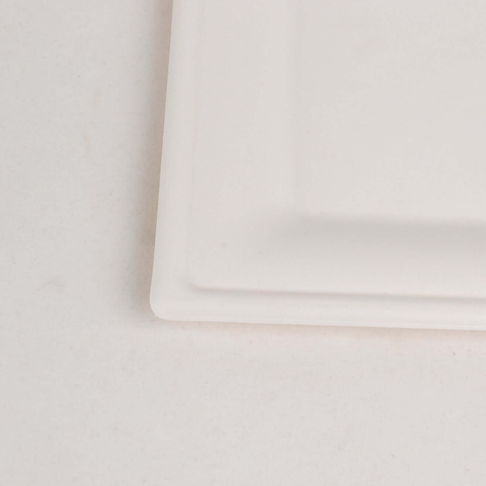50-Pack Bagasse 6" Square Dessert Plates in White - Biodegradable Disposable Sugarcane Appetizer Salad Plates for Outdoor Events & Eco Conscious Celebrations