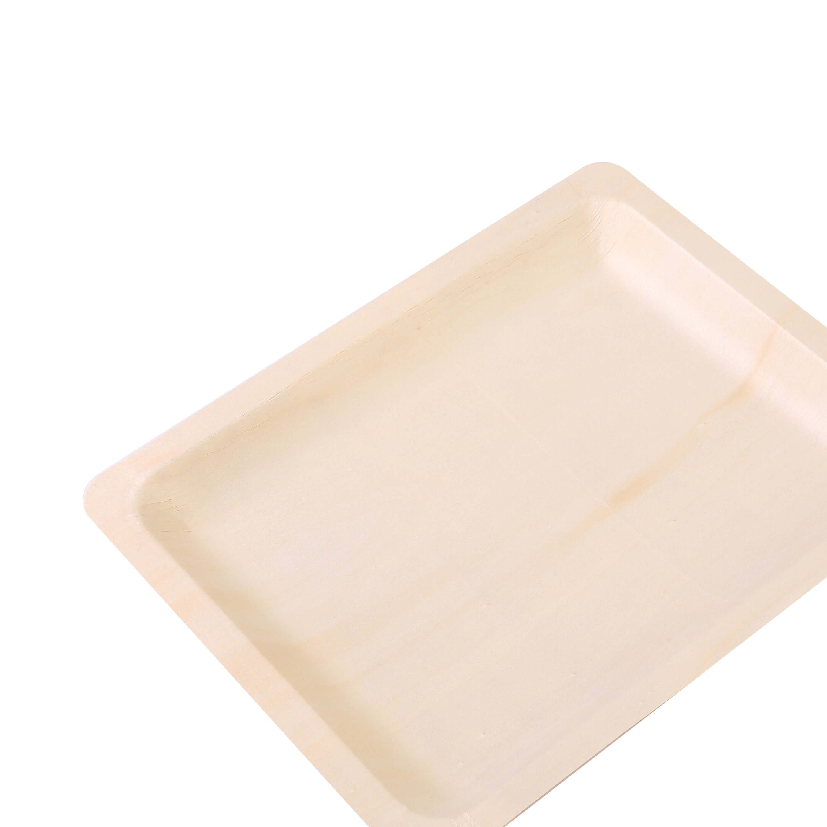 12-Pack Birchwood 8"x10" Rectangle Dinner Plates - Natural Eco Friendly Wooden Disposable Plates for Farmhouse-Style Events, Parties & Gatherings