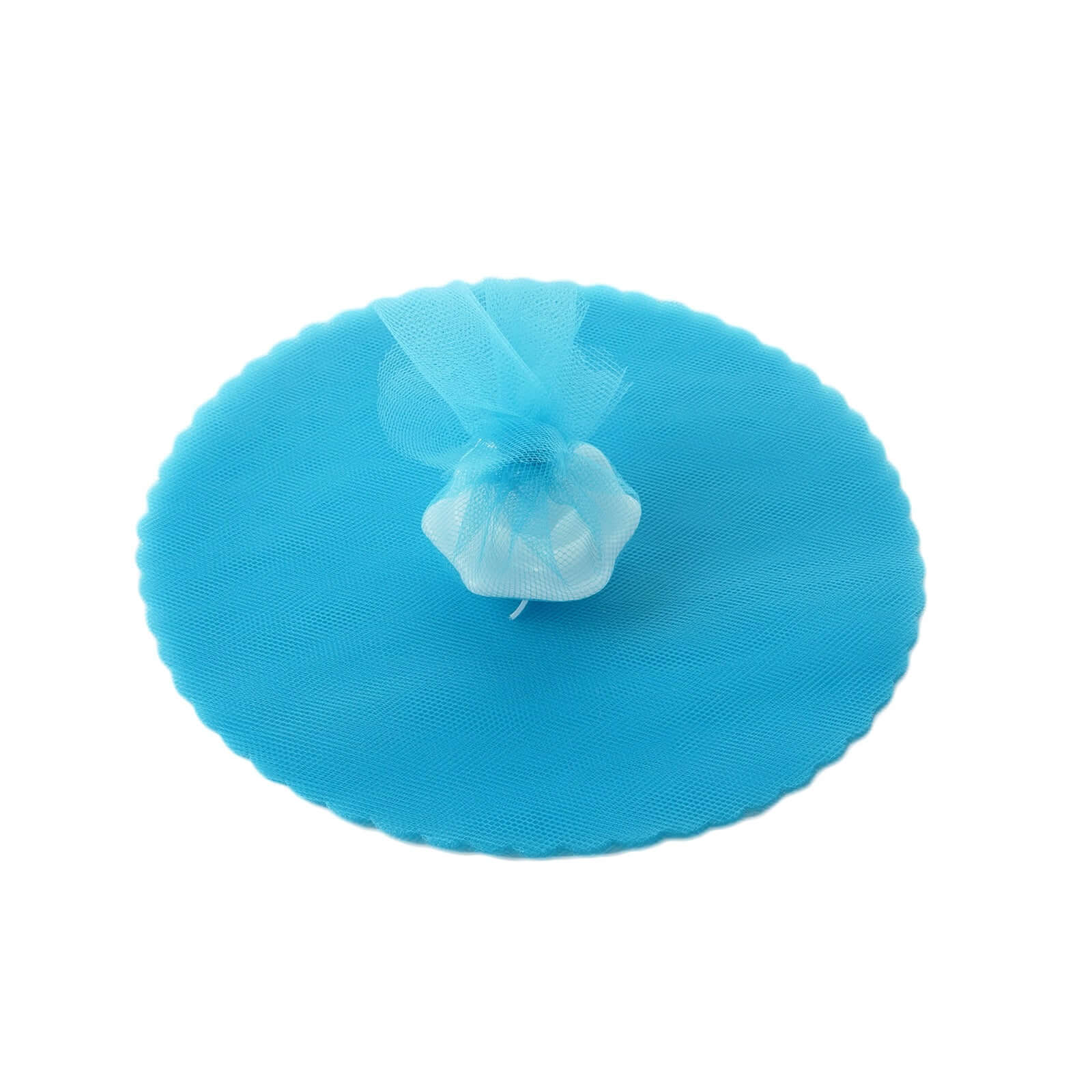 25 Pack 9" Turquoise Sheer Nylon Tulle Circles Favor Wrap, DIY Craft Fabric