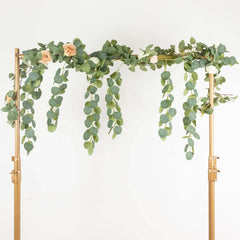 3 Pack 41" Green Real Touch Hanging Silk Silver Dollar Leaf Plant Stems, Artificial Indoor Eucalyptus Sprays