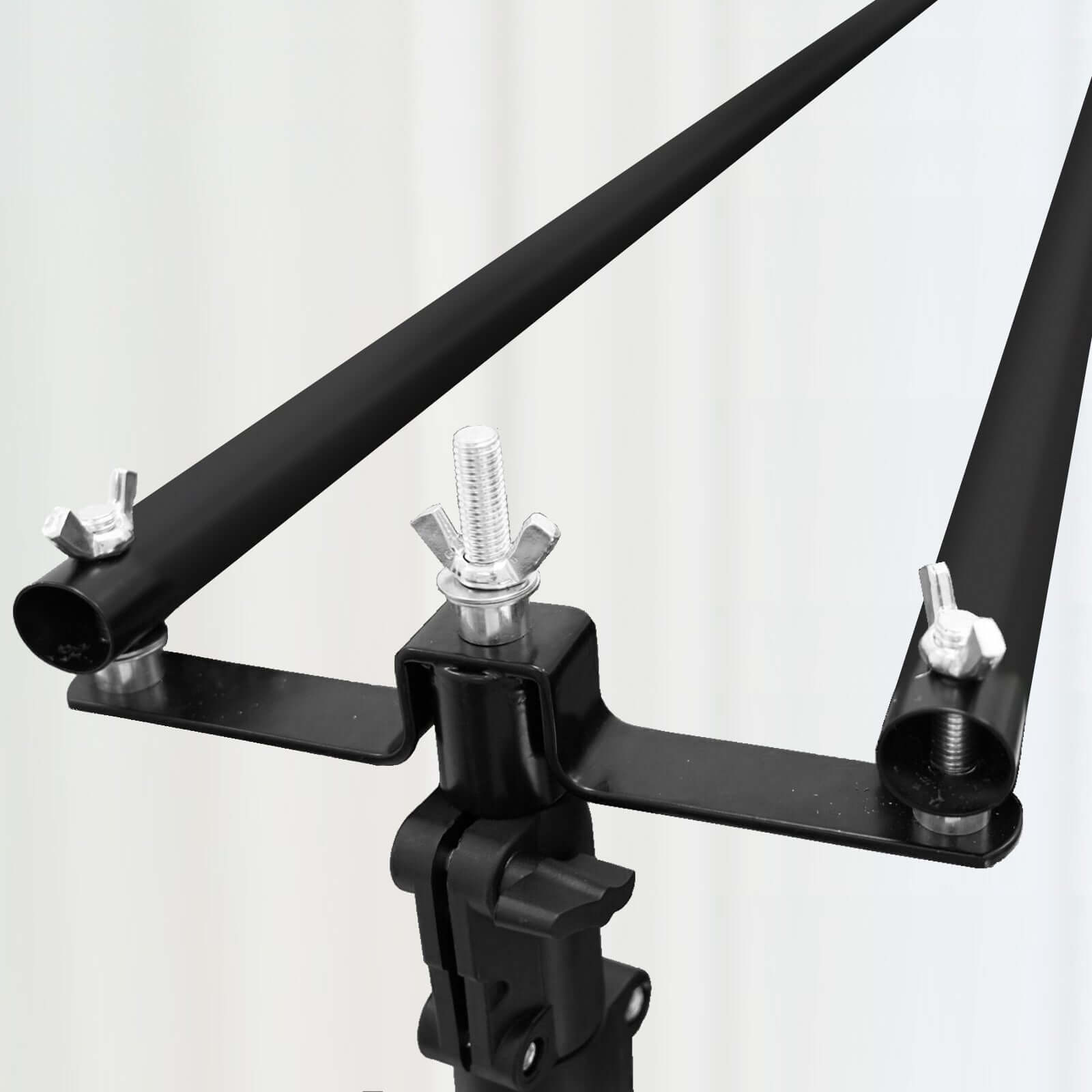 10ft DIY Adjustable Triple Crossbar Kit and Mounting Brackets For Backdrop Stands