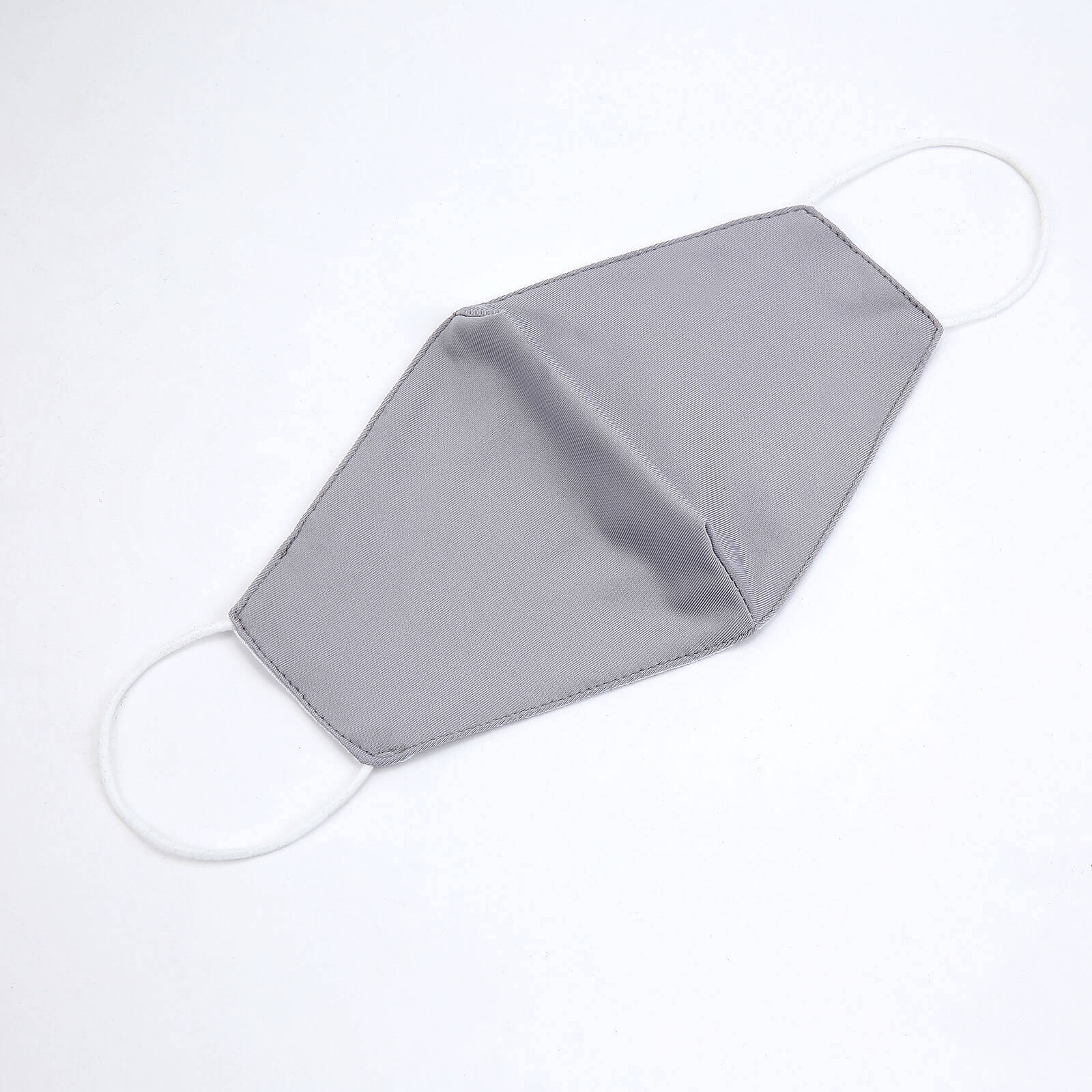 5 Pack 2 Ply Silver Ultra Soft 100% Organic Cotton Face Masks, Reusable Fabric Masks With Soft Ear Loops