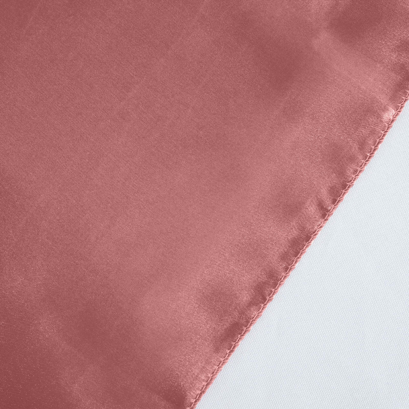 Satin 60"x60" Table Overlay Square Tablecloth Cinnamon Rose - Smooth Silky Touch Table Cover