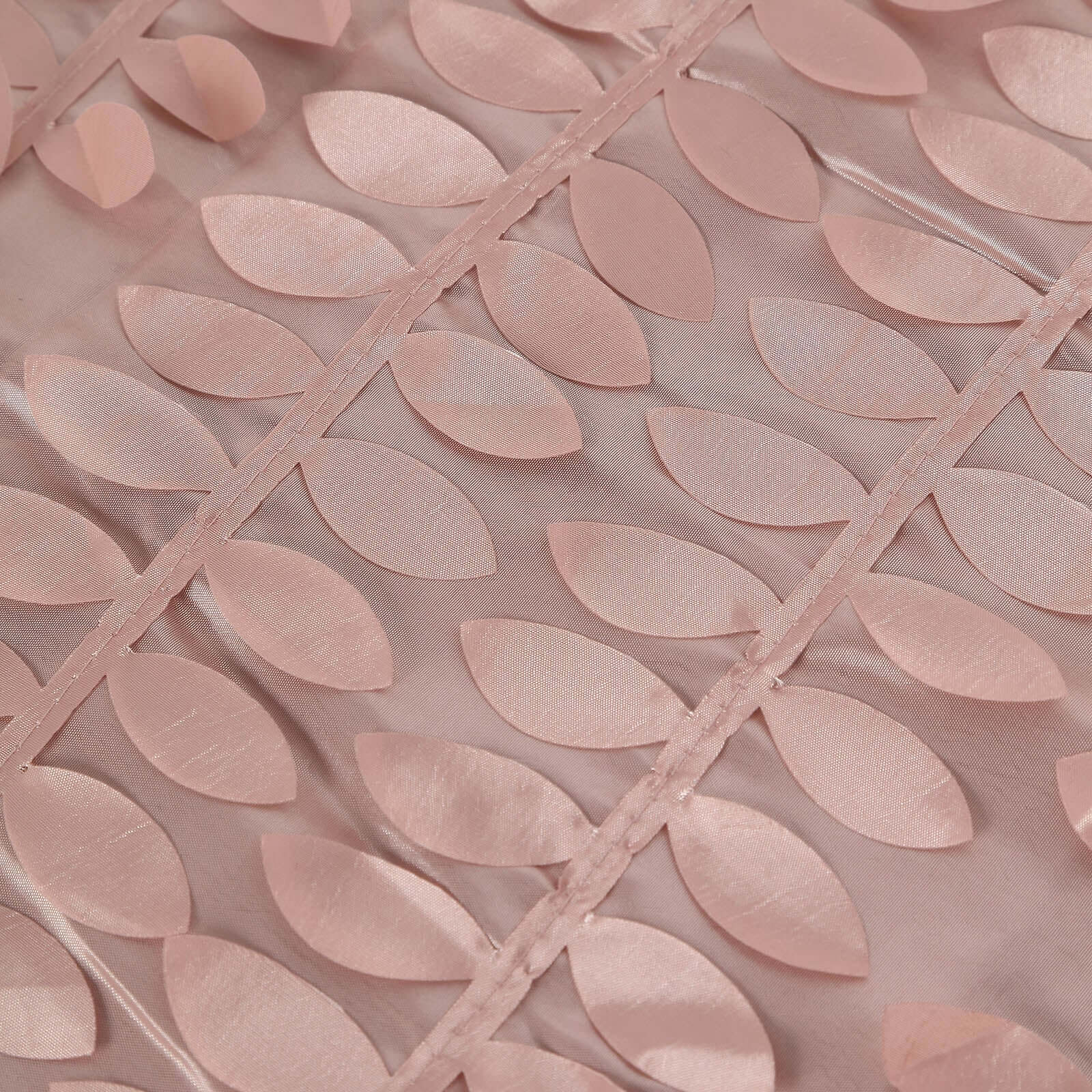 Taffeta 90"x156" Rectangle Tablecloth Dusty Rose | 3D Leaf Petal Design Seamless Table Cover