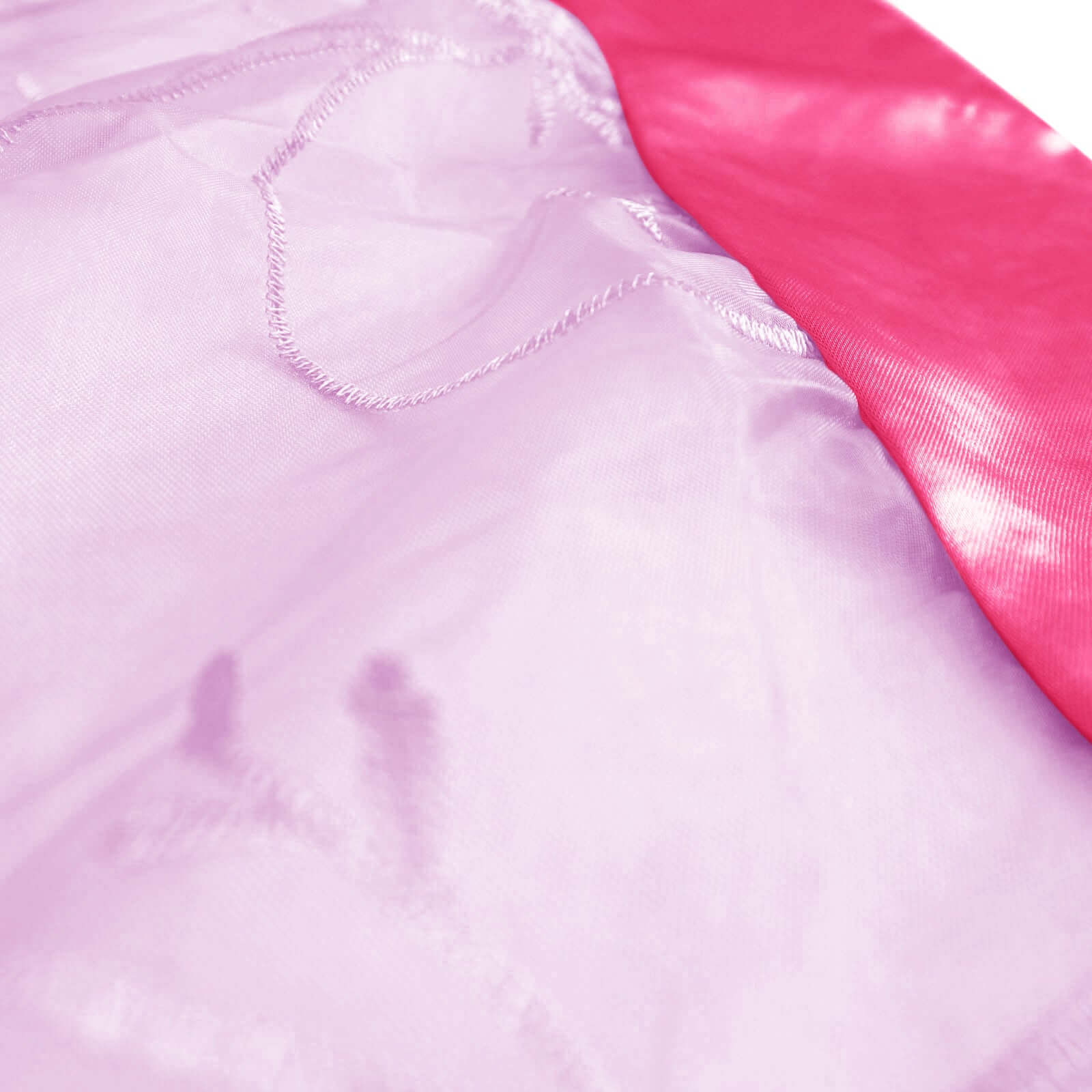72"x72" Fuchsia Embroidered Sheer Organza Square Table Overlay With Satin Edge