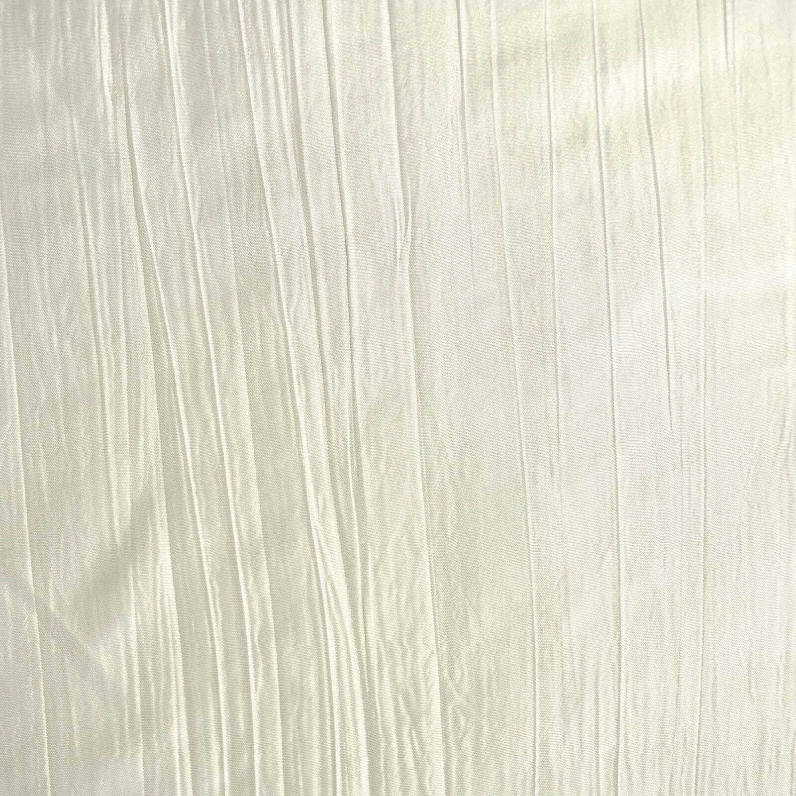 Taffeta 90"x156" Rectangle Tablecloth Ivory - Accordion Crinkle Seamless Table Cover