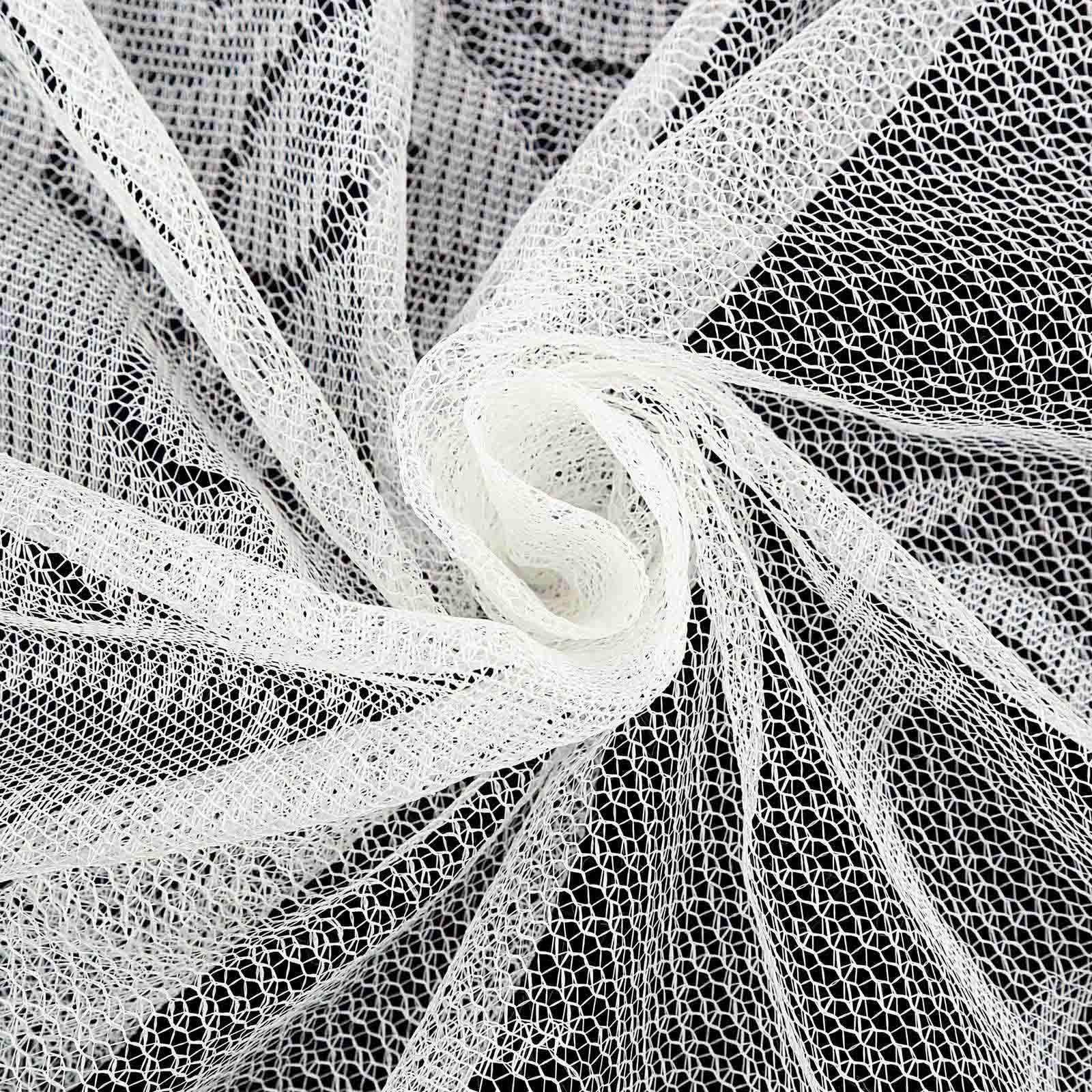 Lace 120" Round Tablecloth Ivory - Seamless Premium Design for Upscale Celebrations