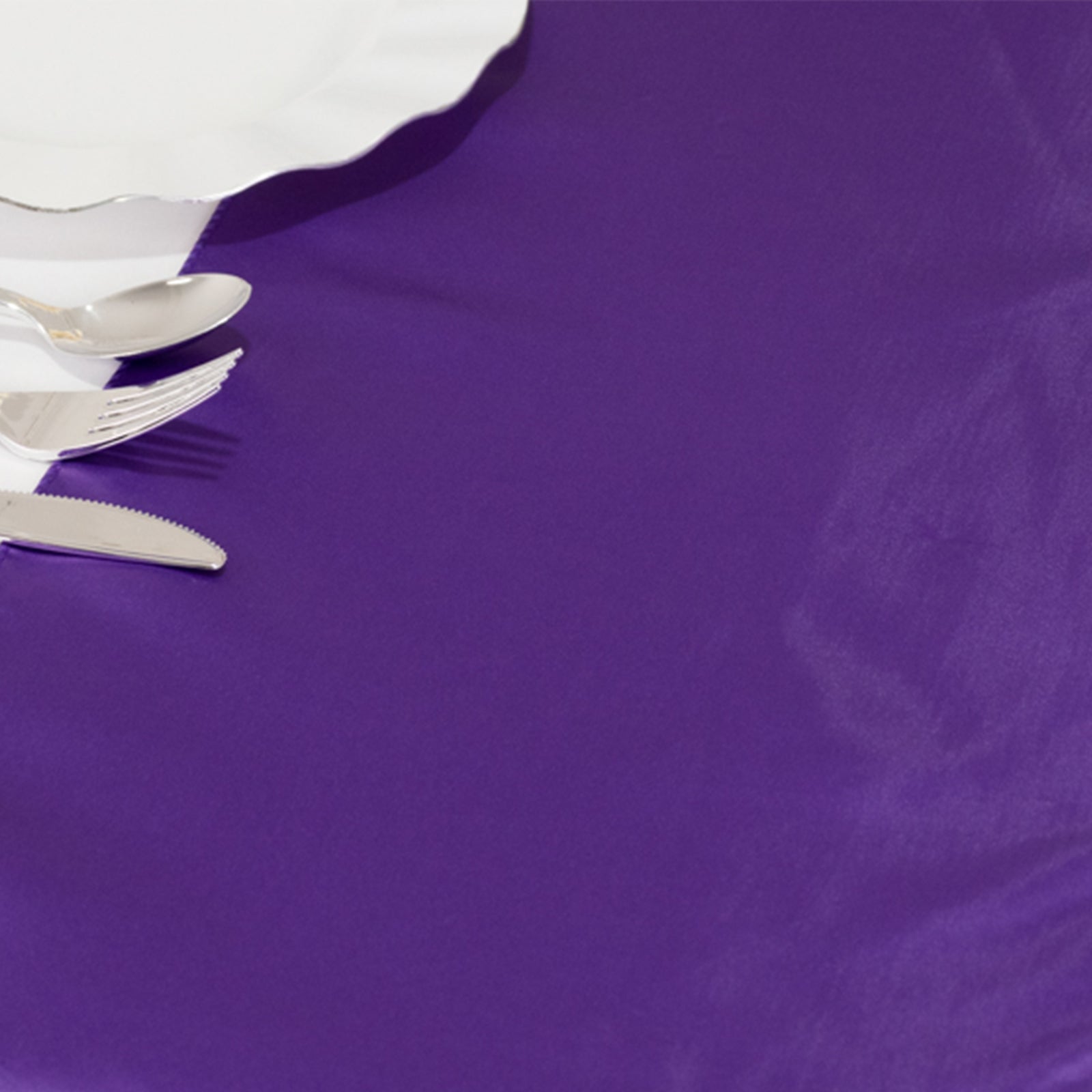 Lamour Satin 12"x108" Table Runner Purple - Smooth & Lustrous Finish