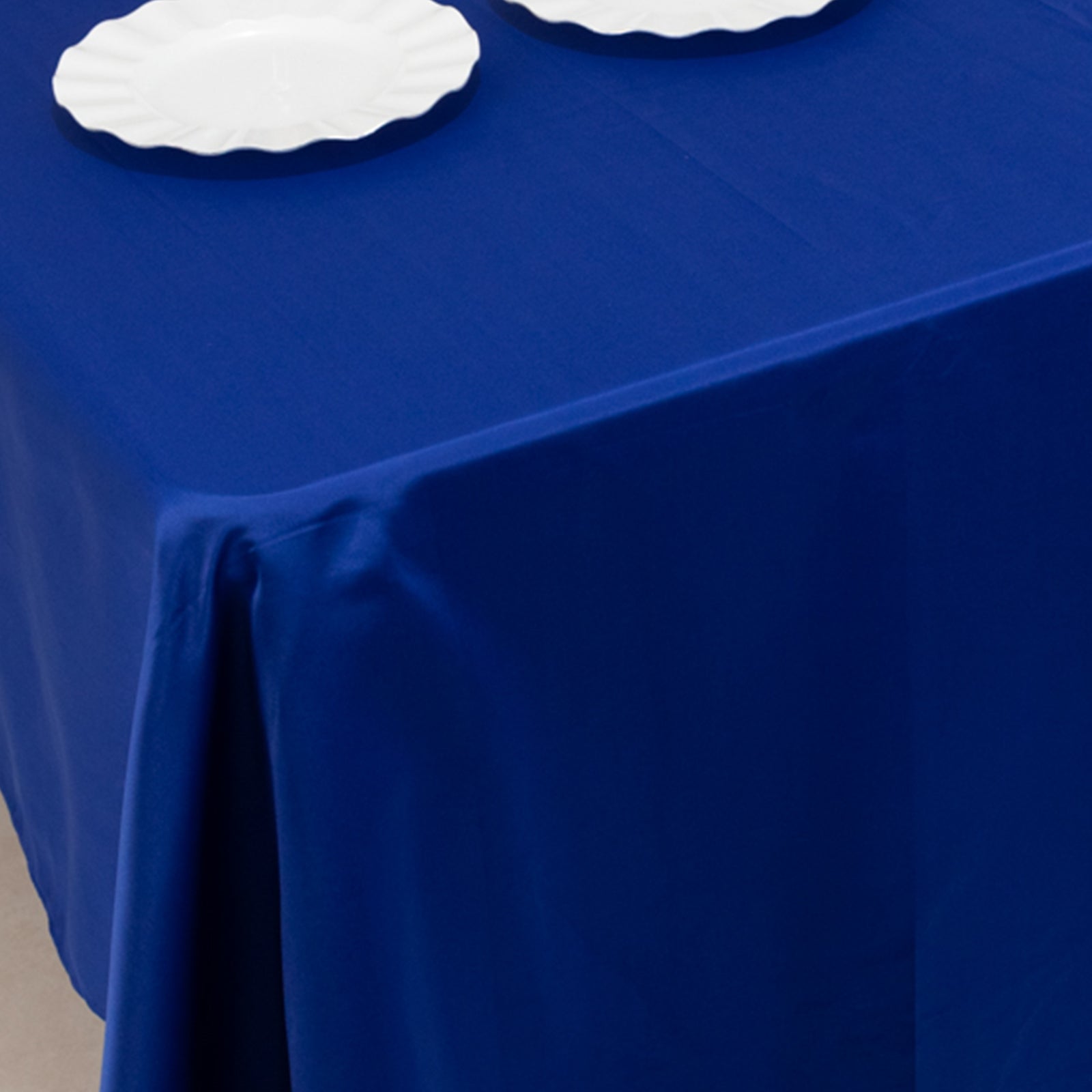 Lamour Satin 60"x126" Rectangle Tablecloth Royal Blue - Soft & Silk-Like Table Cover