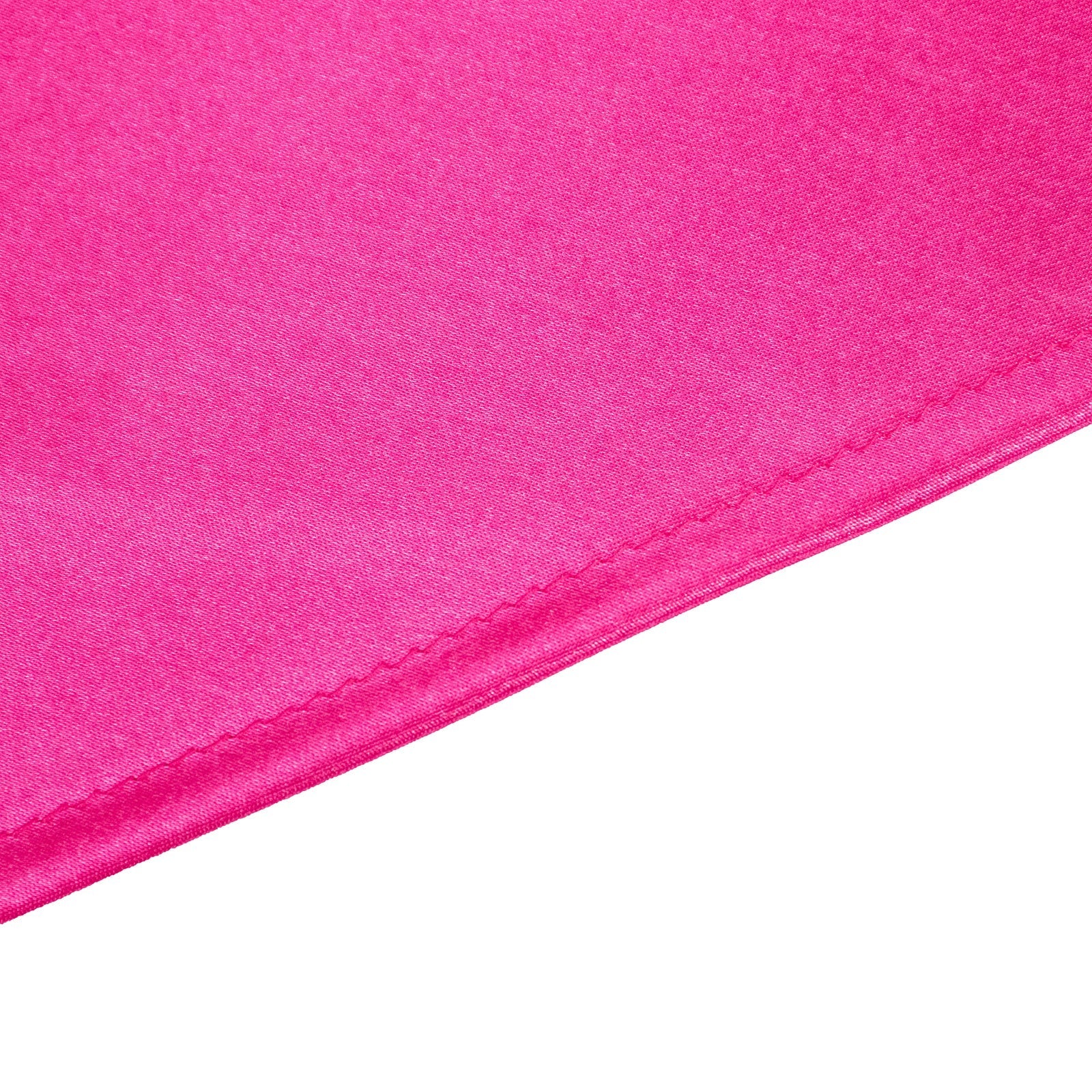 Satin 132" Round Tablecloth Fuchsia - Stylish Seamless Table Cover