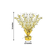 6-Pack Metallic Gold Star Foil Spray Centerpiece Table Decorations, Free-Standing Gleam 'N Burst Party Accessories Eye-Catching Design 13"