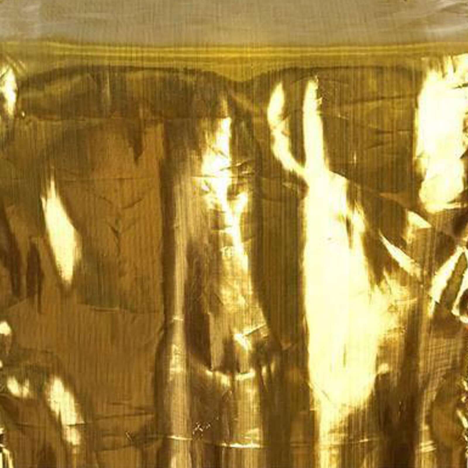 Shiny Metallic Lame 13"x108" Table Runner Gold - Glamorous Shimmer Table Decor