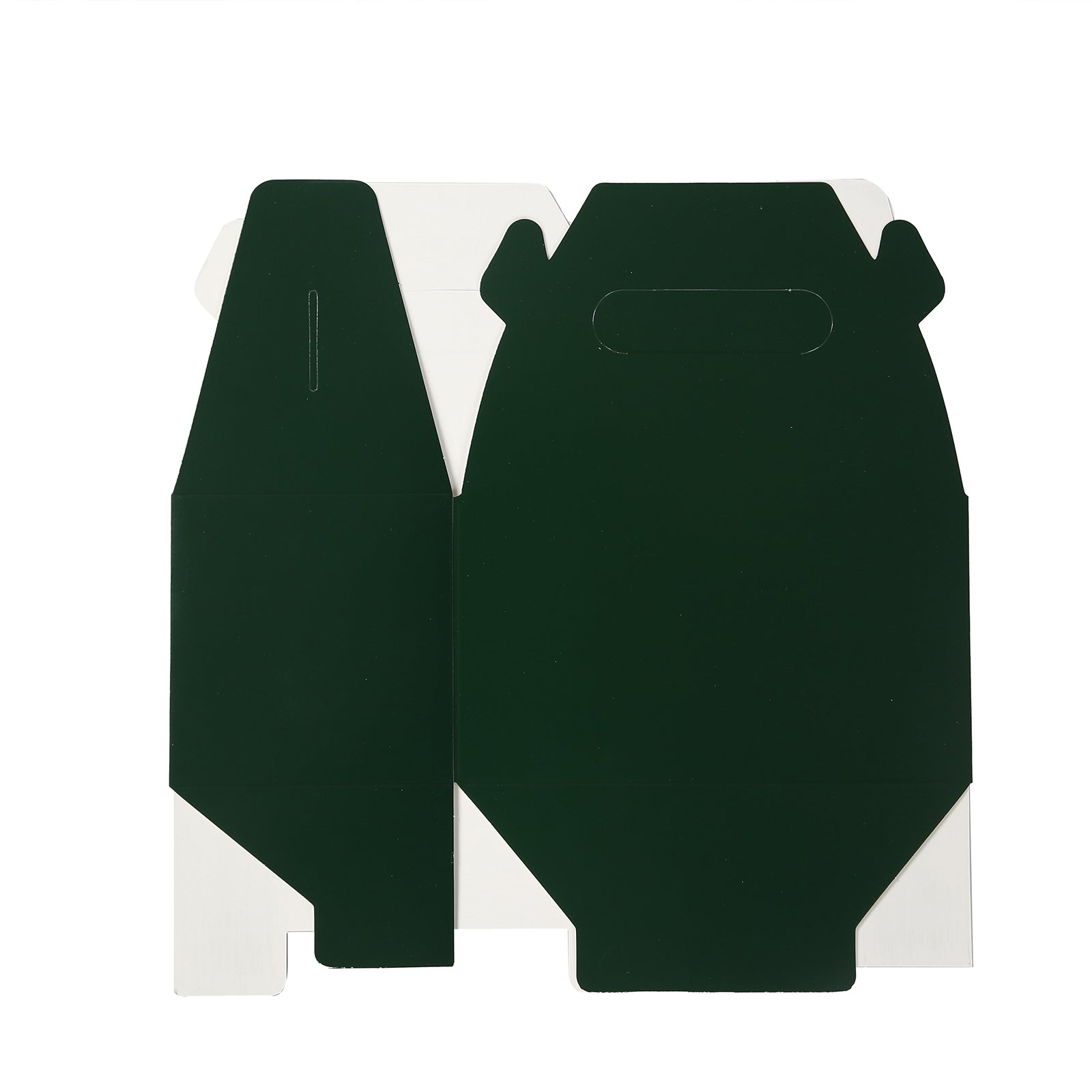 25 Pack Candy Gift Tote Gable Boxes, Hunter Emerald Green Party Favor Treat Boxes - 6"x3.5"x7"
