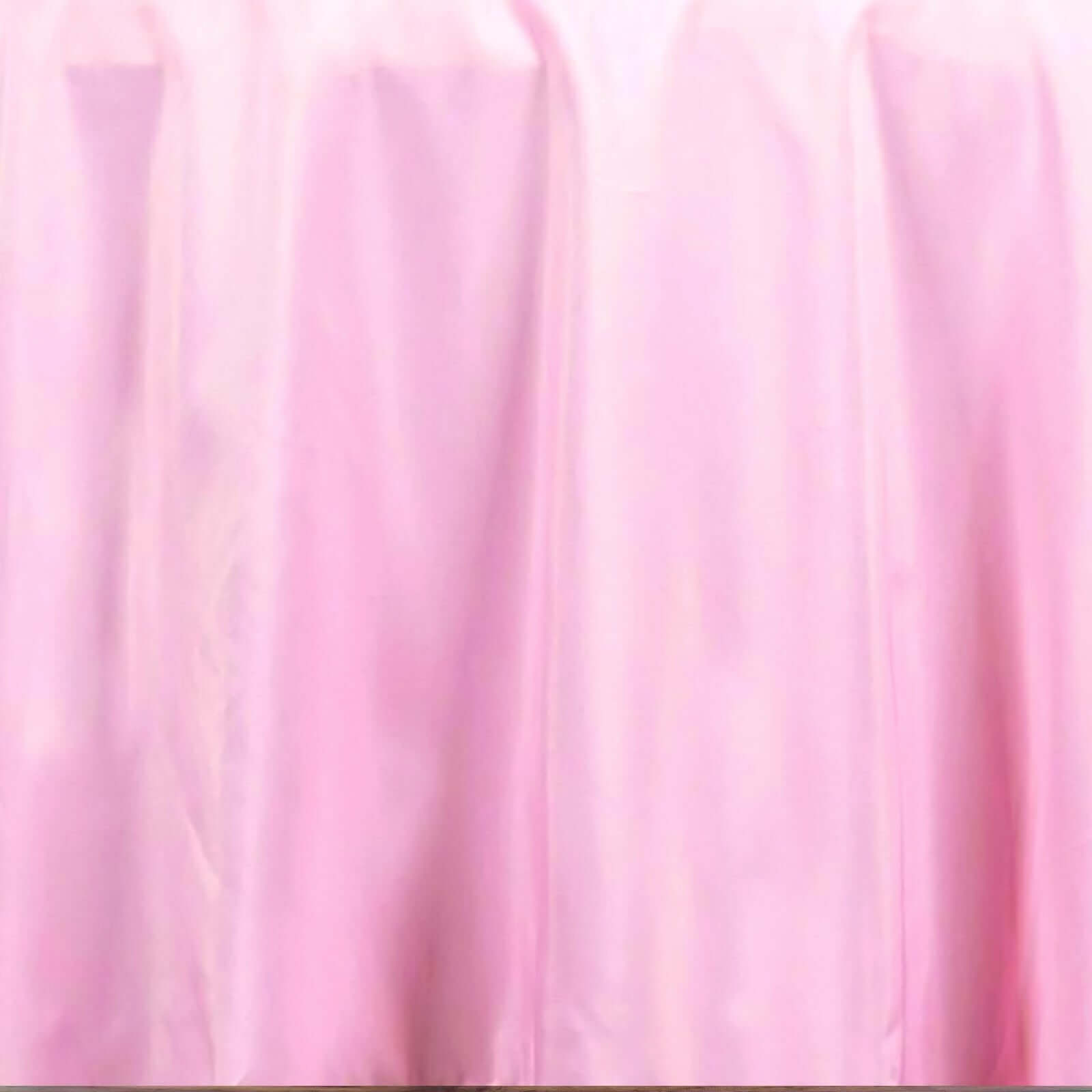 Polyester 108" Round Tablecloth Pink - Wrinkle-Resistant Table Cover