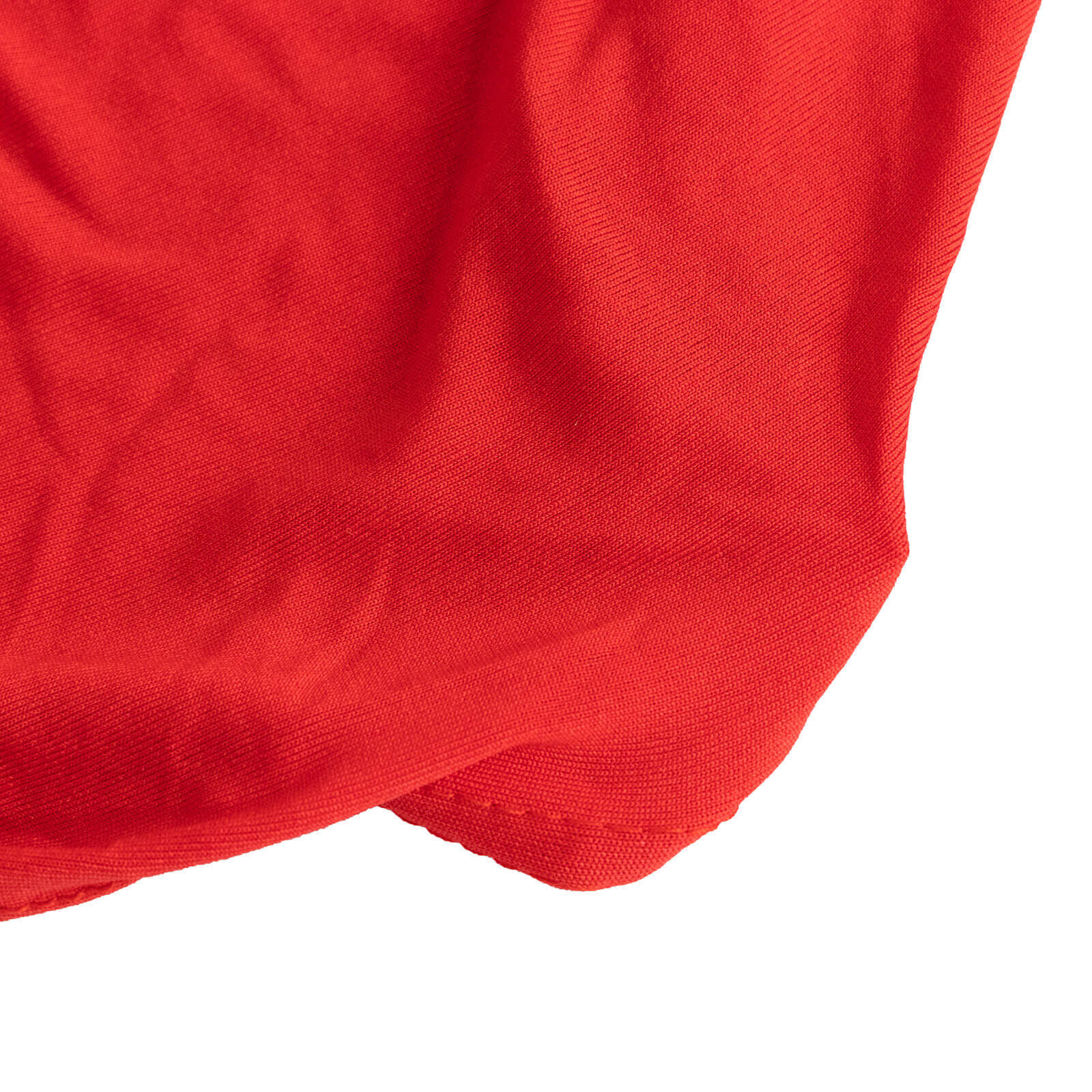 Spandex Chair Cover with Red Rhinestone Buckled Sash Band Blush - Stretch Fitted Slipcover