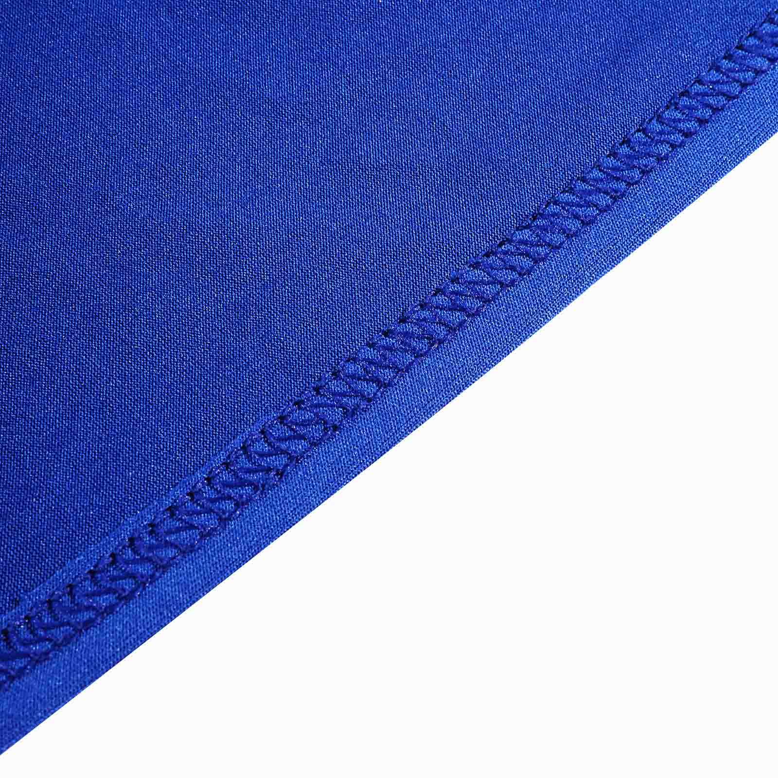Spandex Chair Cover with Metallic Shimmer Tinsel Back for Banquet Chairs Royal Blue - Fitted Slipcover