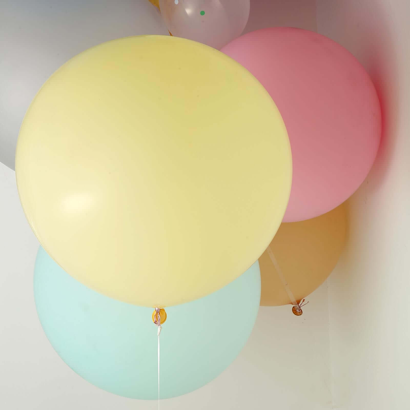 2 Pack 32" Large Balloons Helium or Air Latex Balloons Pastel Yellow