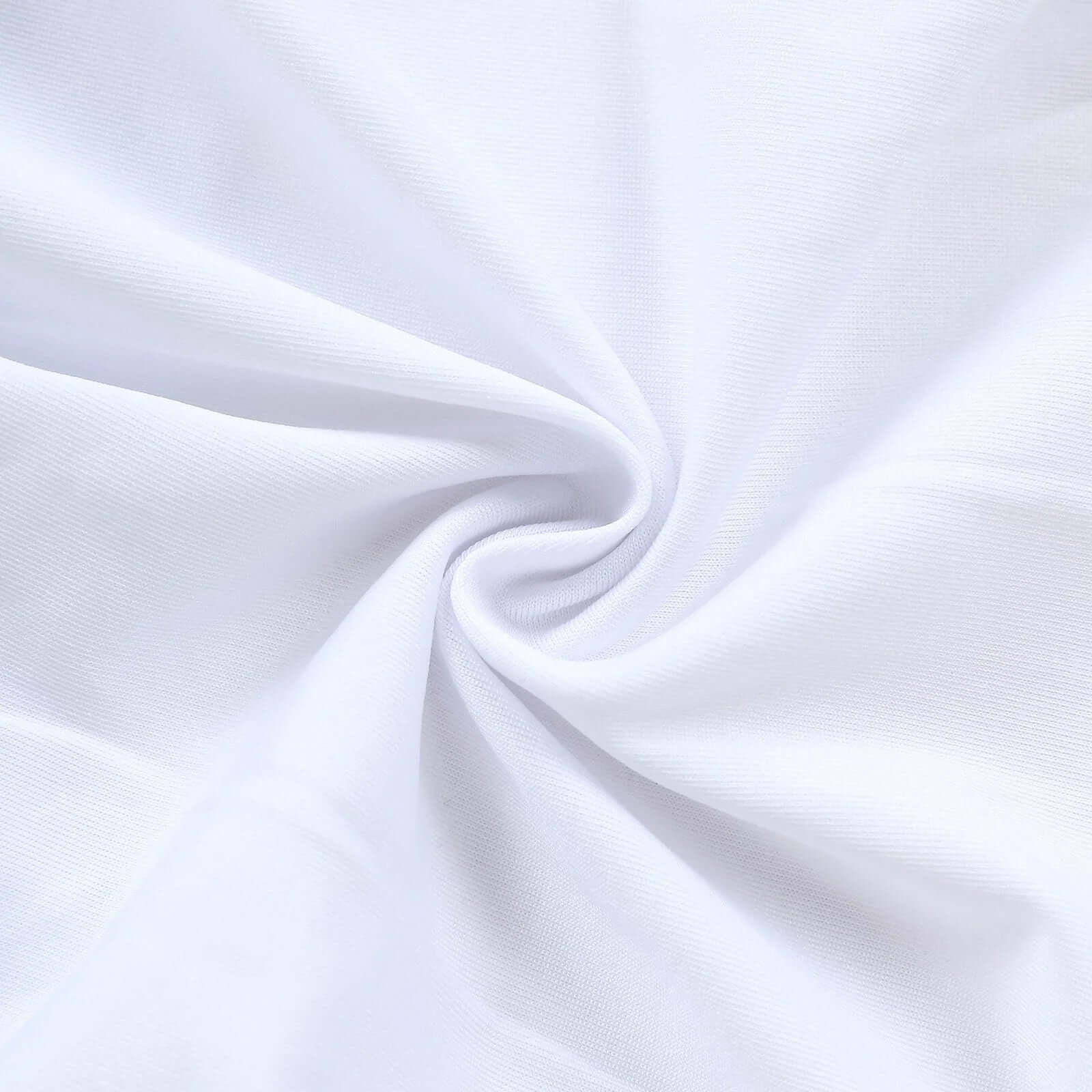 8ft White Spandex Fitted Wedding Arch Cover For Half Moon Top Chiara Backdrop Stand