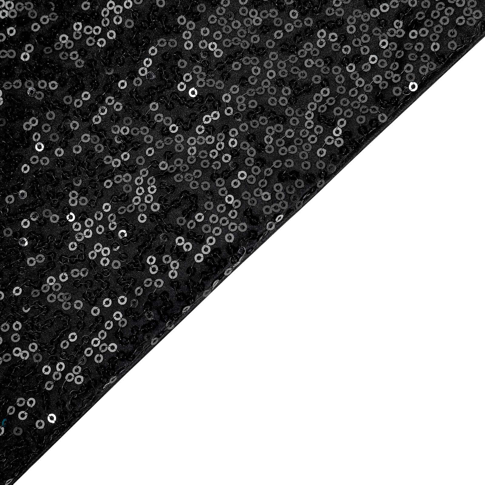 2 Pack 18"x18" Sequin Throw Pillow Cover, Decorative Cushion Case - Square Black Sequin