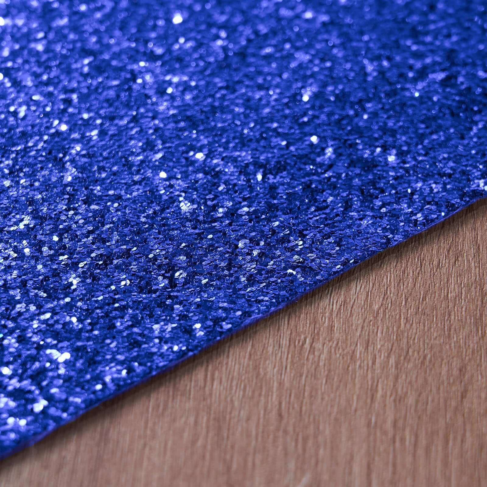 6-Pack Placemats Glitter Design Royal Blue Sparkle Rectangle - Non-Slip Decorative Dining Table Mats 12"x18"