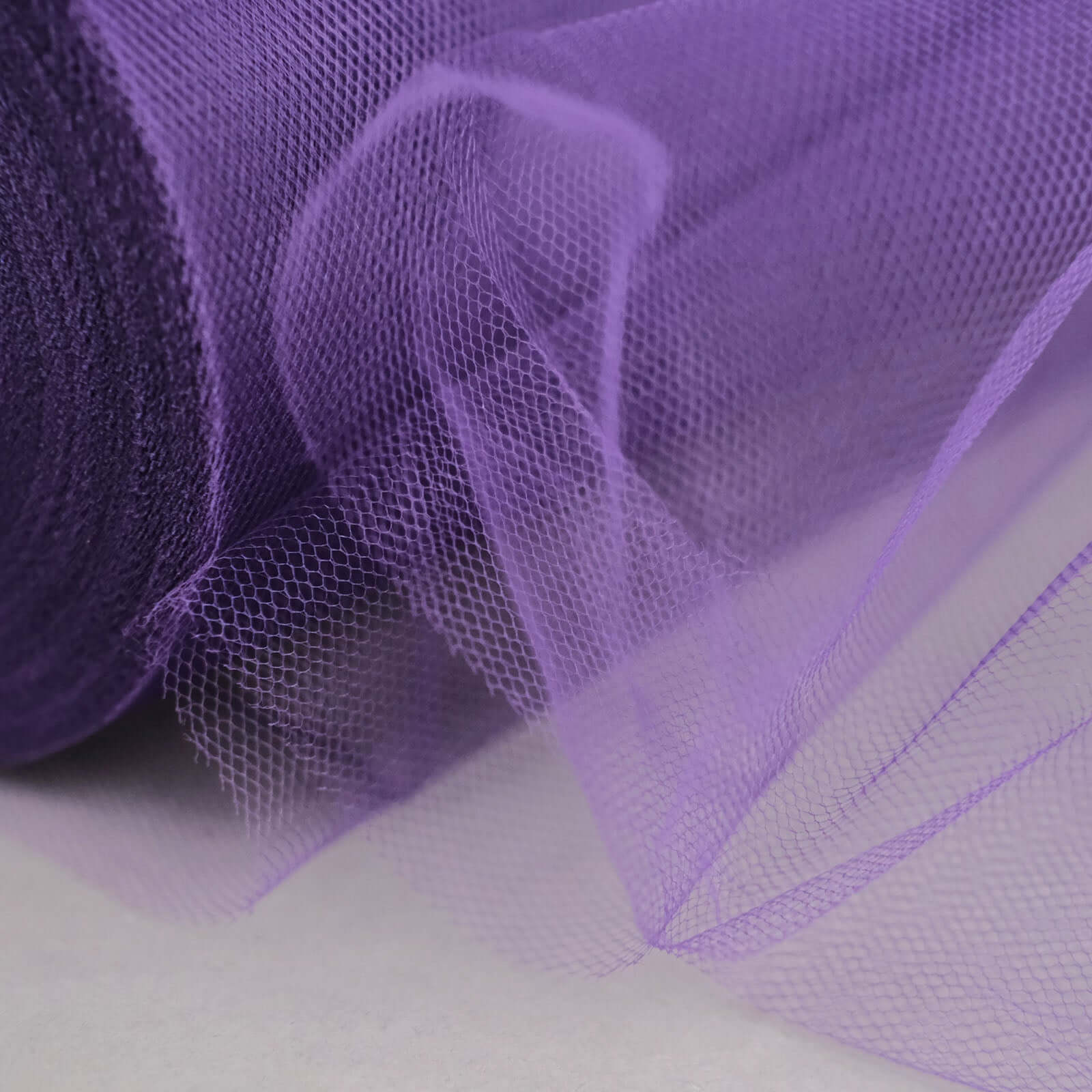 12"x100 Yards Purple Tulle Fabric Bolt, Sheer Fabric Spool Roll For Crafts