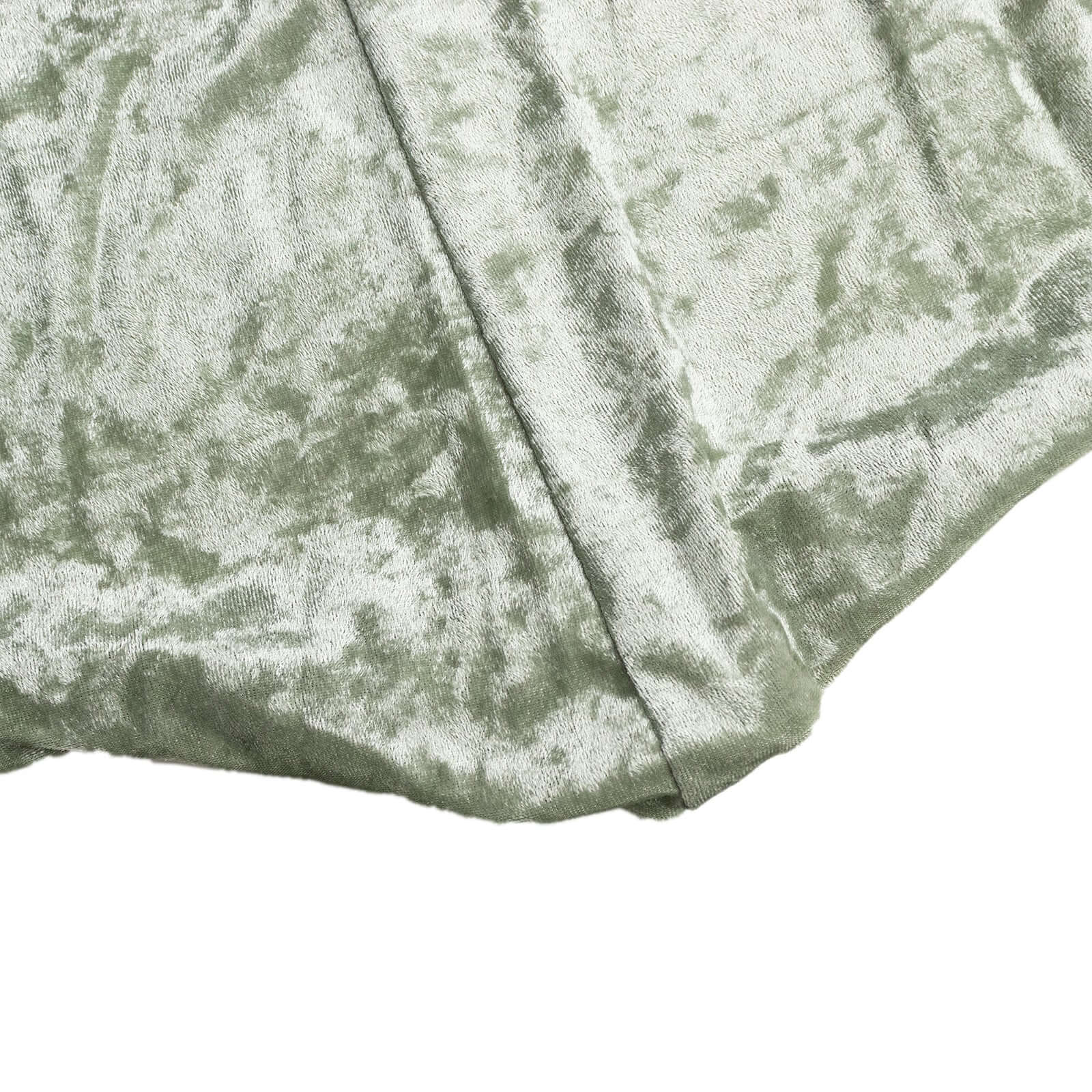 Crushed Velvet Spandex 32" Round Cocktail Table Cover Sage Green Smooth Highboy Tablecloth