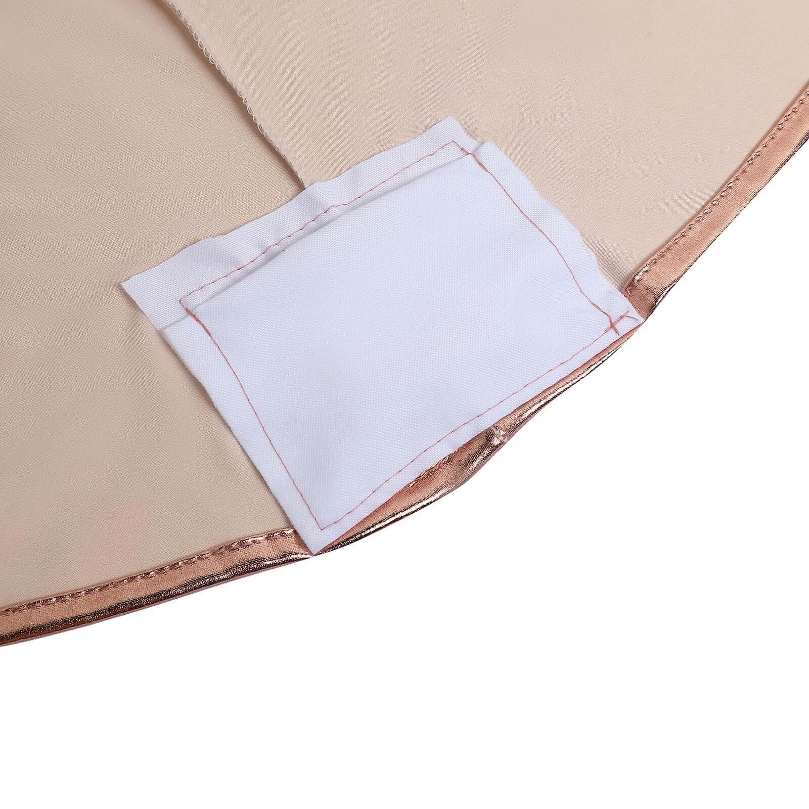 Metallic Spandex 32" Fitted Round Cocktail Table Cover Blushighboy Tablecloth - Stretch Fit & Water-Resistant