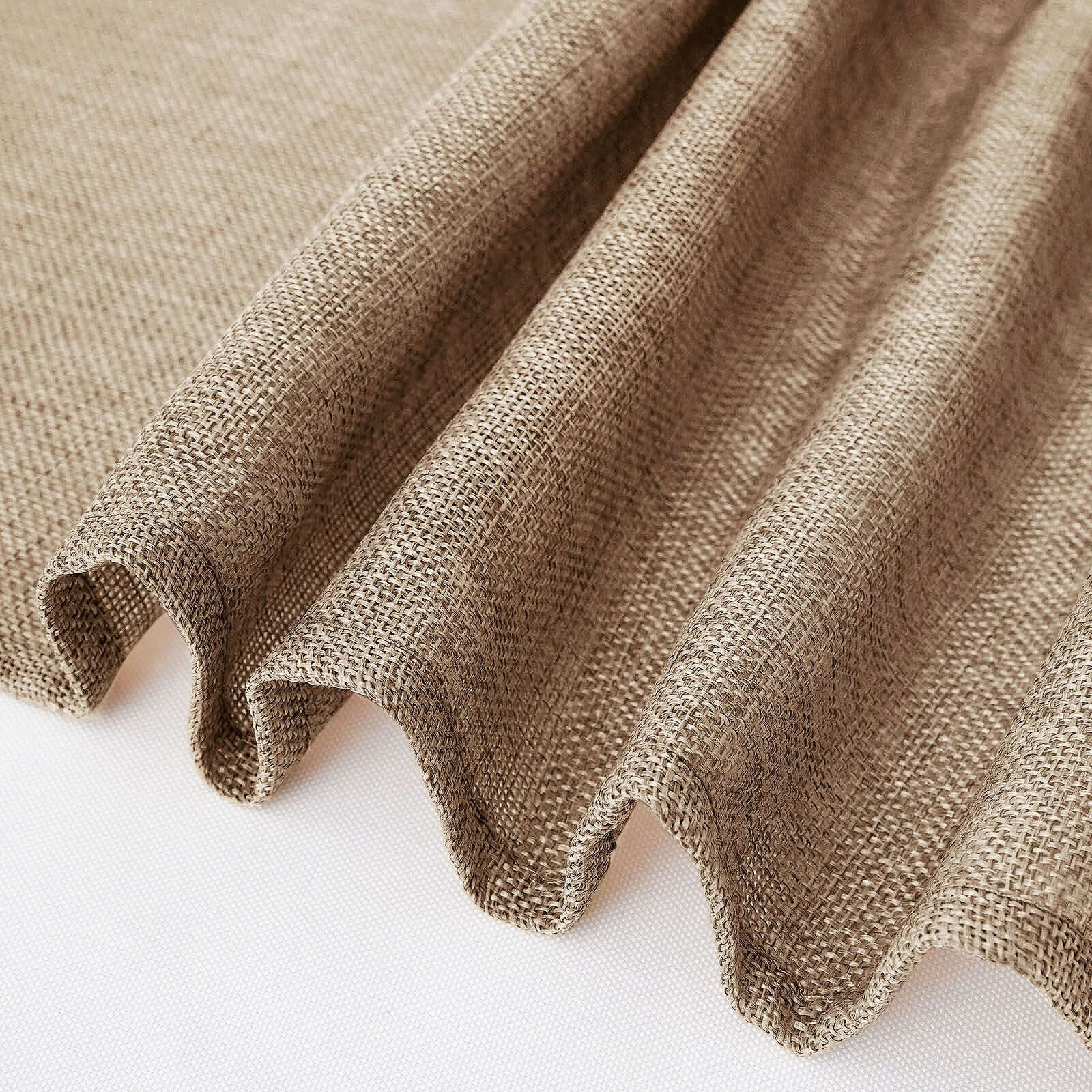 Burlap 72"x72" Faux Jute Table Overlay Square Tablecloth Natural - Boho Chic Design for Vintage Celebrations