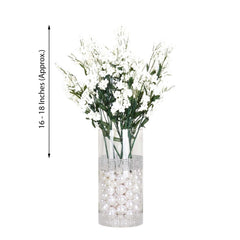 12 Stems Ivory Artificial Silk Babys Breath Flower Bushes Spray