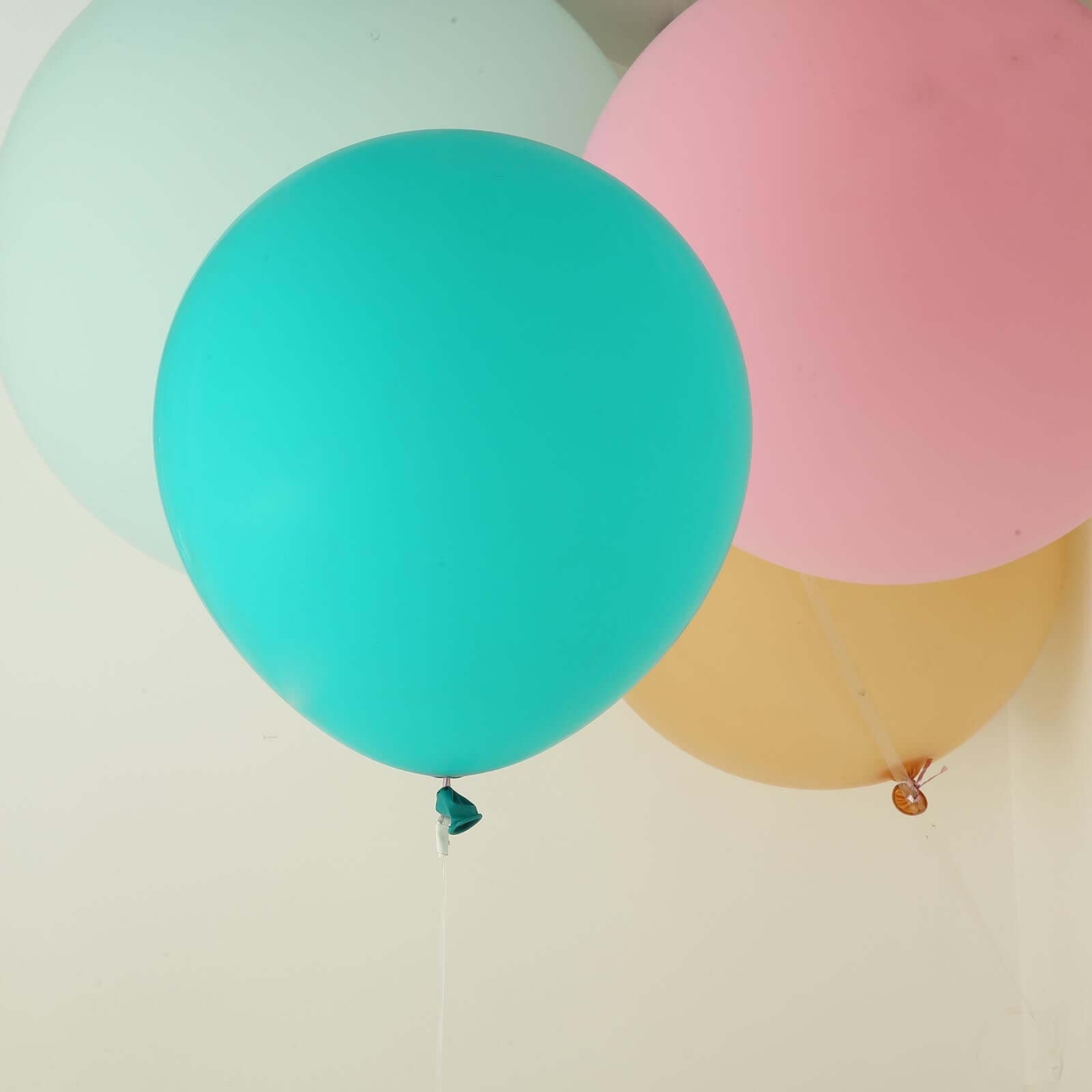 10 Pack 18" Matte Pastel Turquoise Helium Air Latex Party Balloons