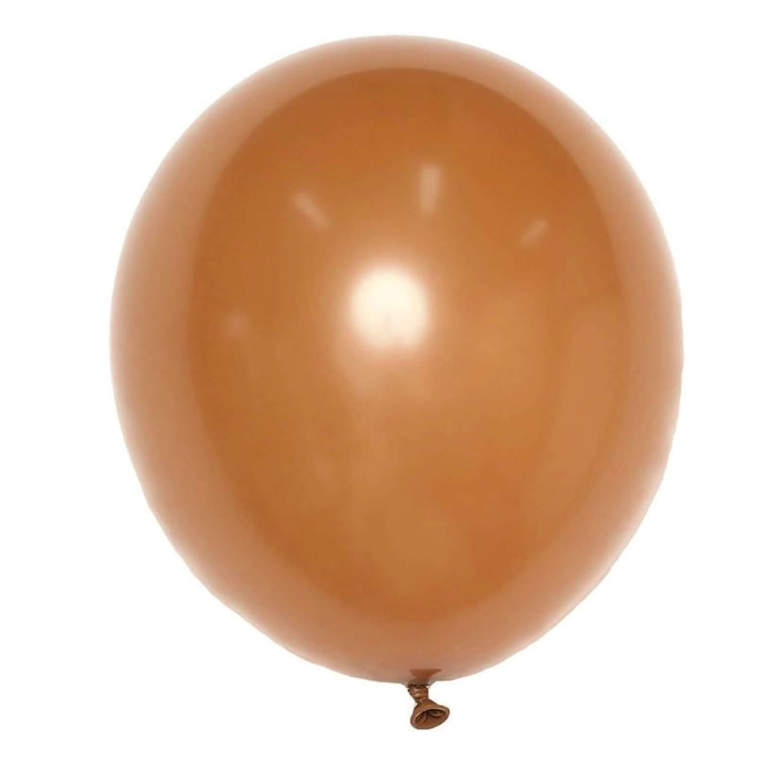 25 Pack 12" Matte Pastel Caramel Helium or Air Latex Party Balloons