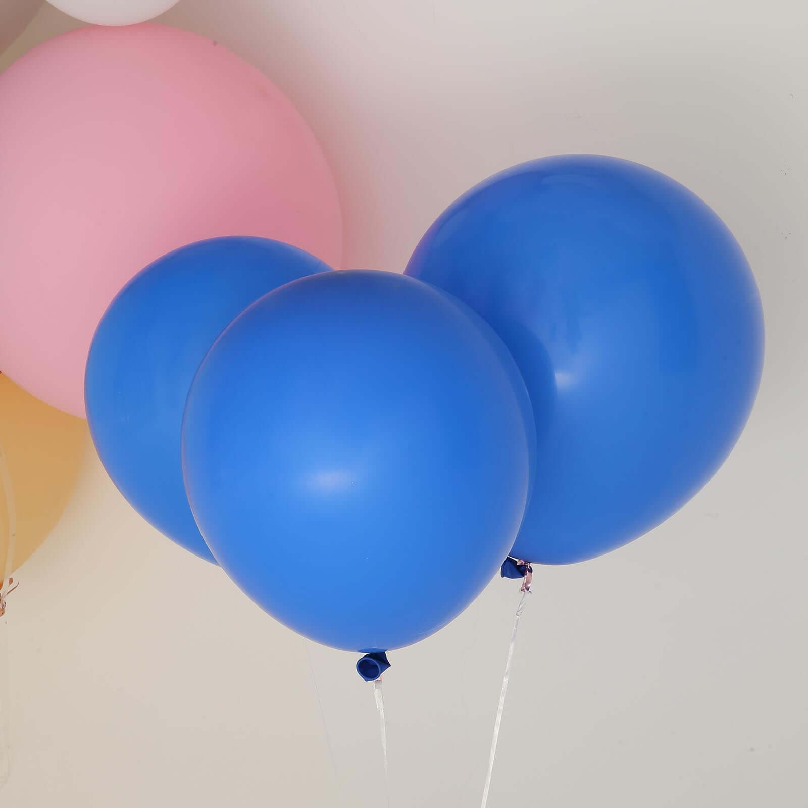 10 Pack 18" Matte Pastel Royal Blue Helium Air Latex Party Balloons