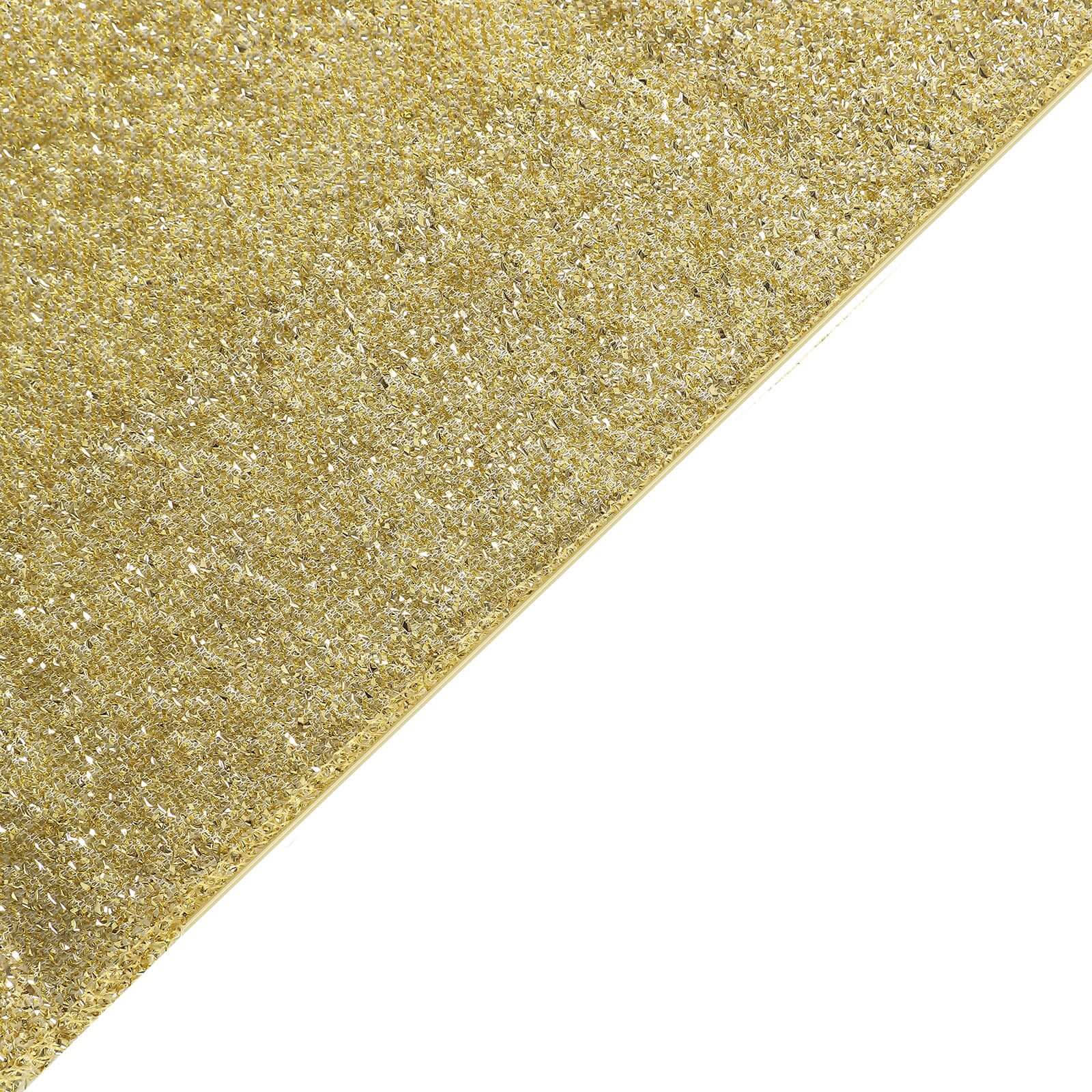 Shimmer Tinsel Spandex 72"x30" Rectangle Tablecloth Metallic Champagne Glittered Shiny Stretch Table Cover