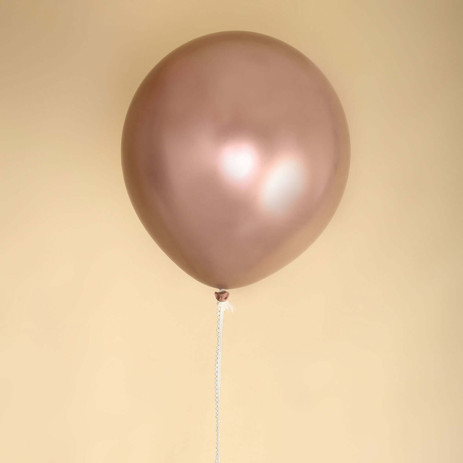 5 Pack 18" Metallic Chrome Rose Gold Latex Helium Air Balloons