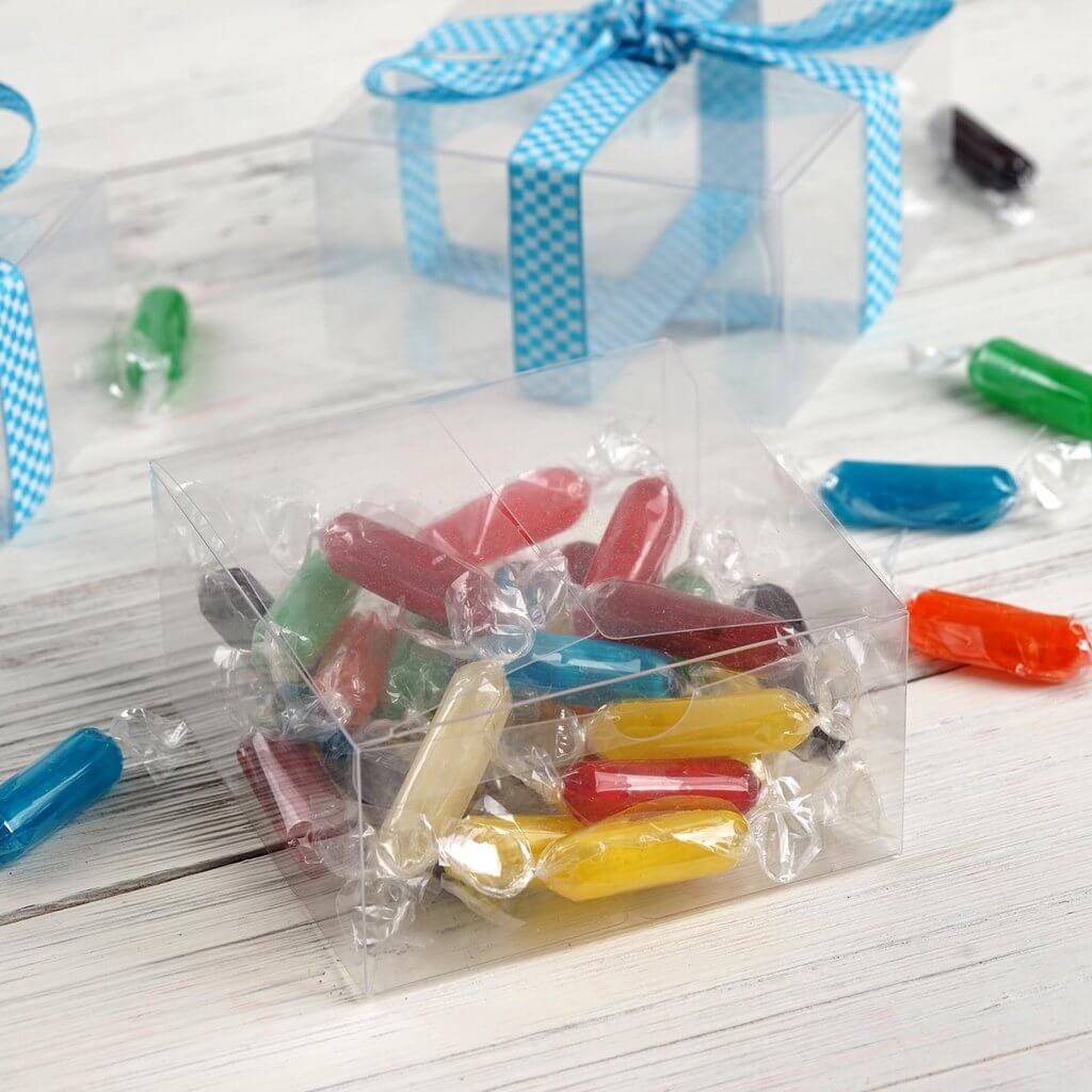 25 Pack 4"x4"x2" Clear Cake Cupcake Party Favor Gift Boxes, DIY