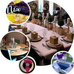 Sequin 20"x20" Napkin Purple - Shimmering Dinner Napkin