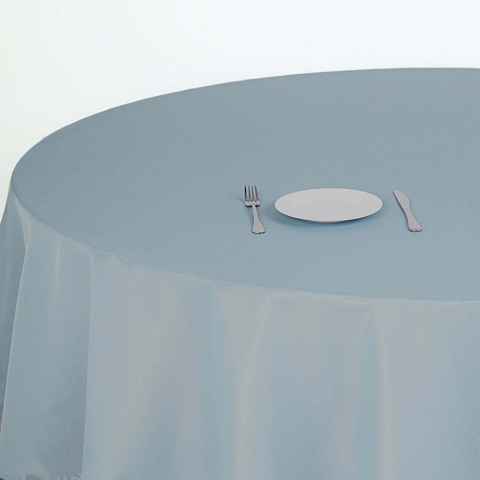 Polyester 108" Round Tablecloth Dusty Blue - Wrinkle-Resistant Table Cover