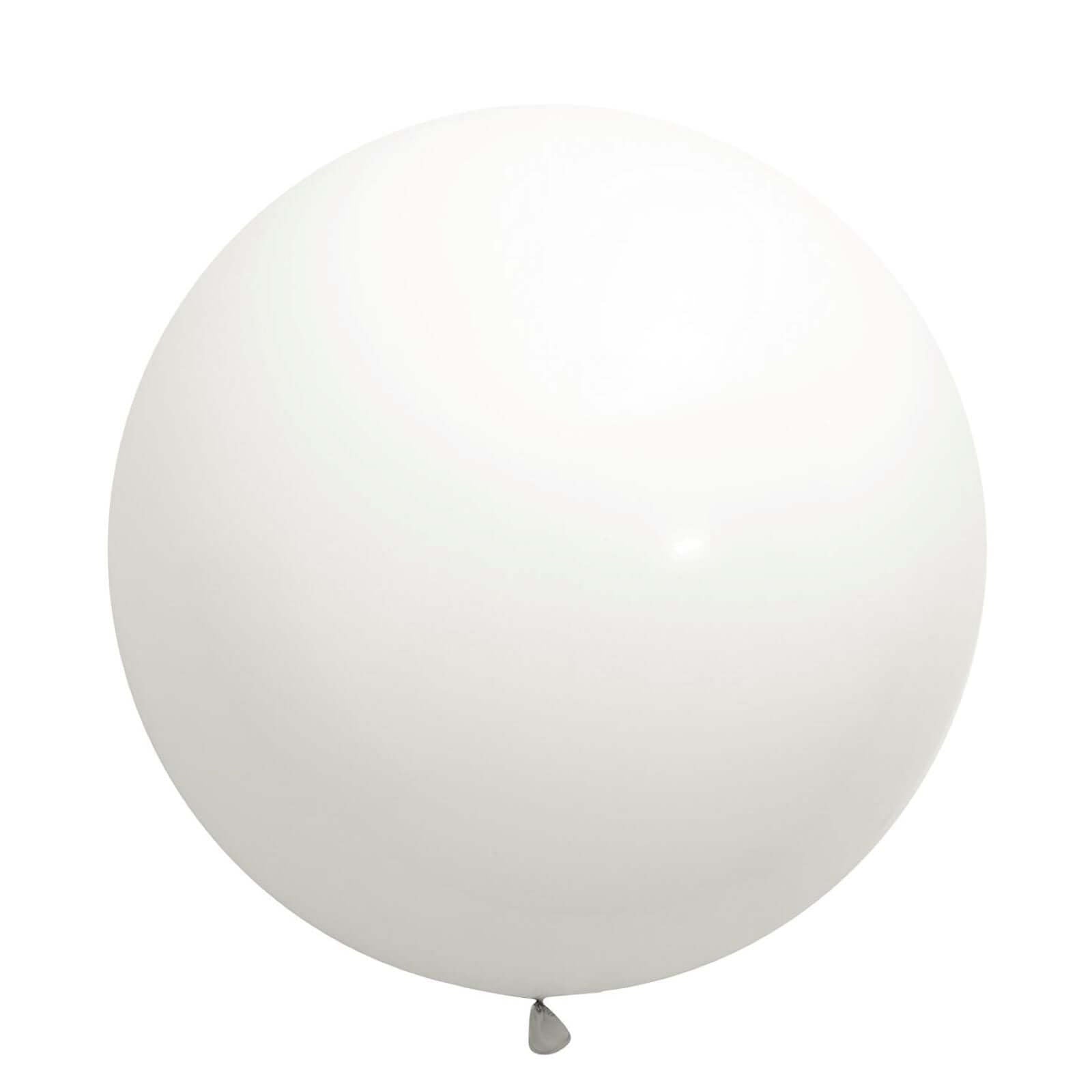2 Pack 32" Large Balloons Helium or Air Latex Balloons Pastel White
