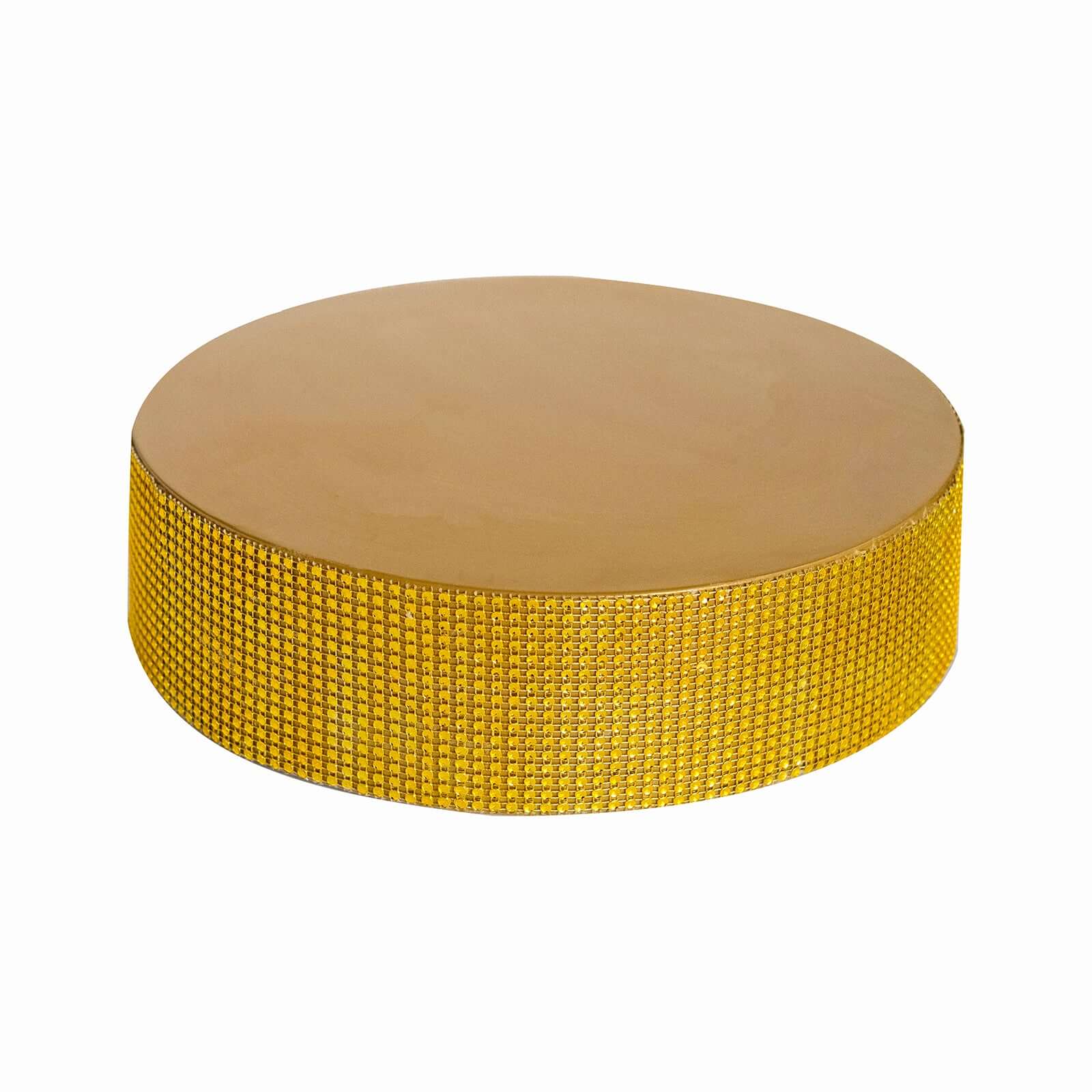 Metal Pedestal Cake Stand Round Design with Rhinestones Gold - Cupcake Holder and Dessert Table Centerpiece 12"