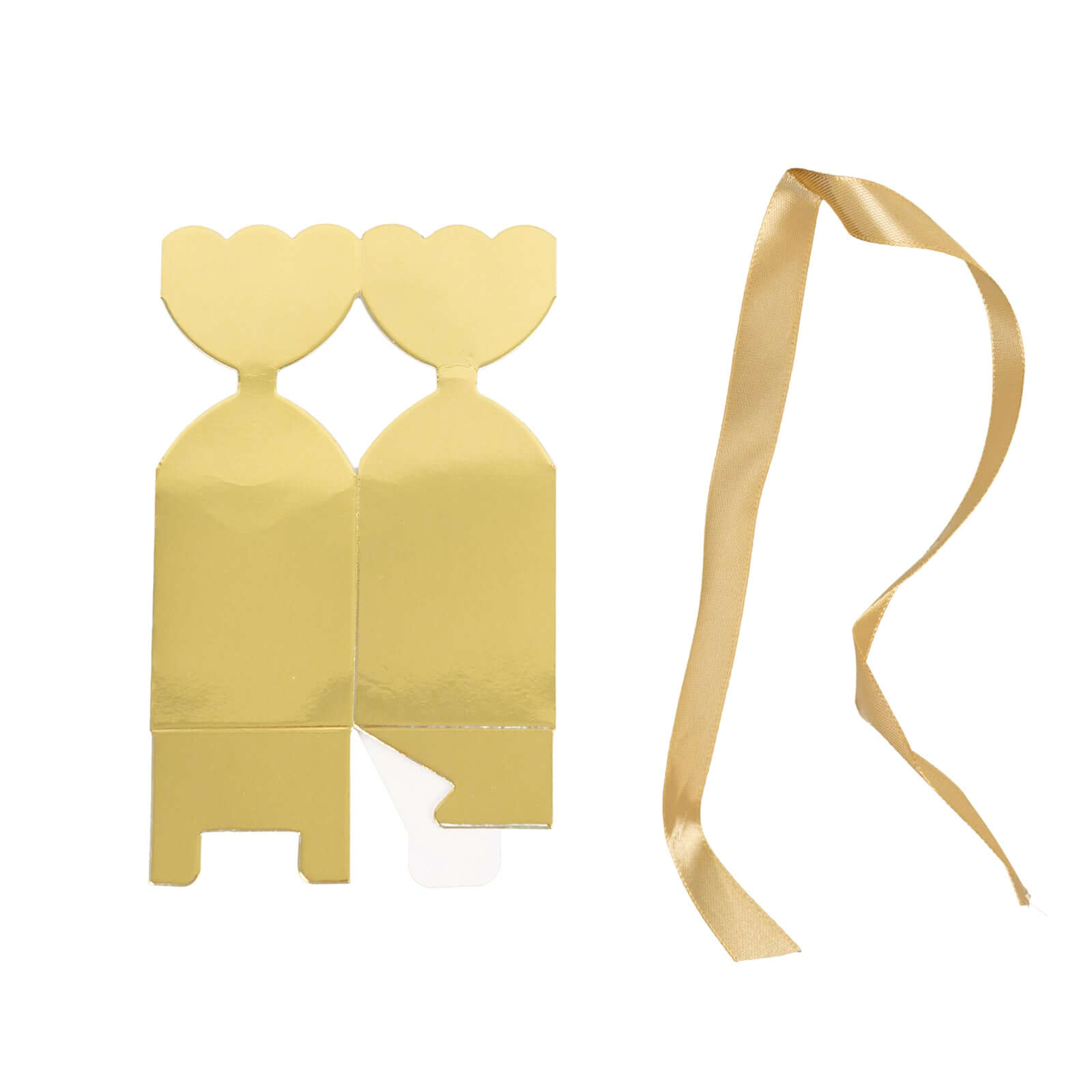 25 Pack Gold Floral Top Satin Ribbon Party Favor Candy Gift Boxes