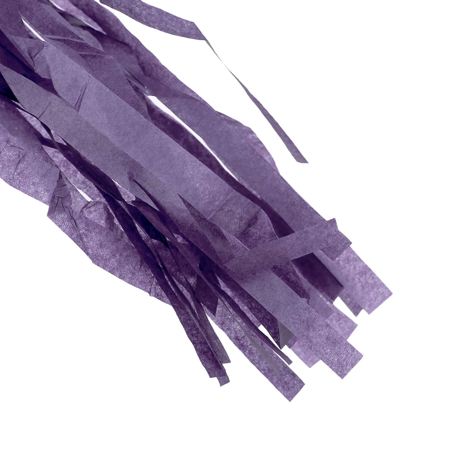 12 Pack Pre-Tied Purple Tissue Paper Tassel Garland With String, Hanging Fringe Party Streamer Backdrop Decor
