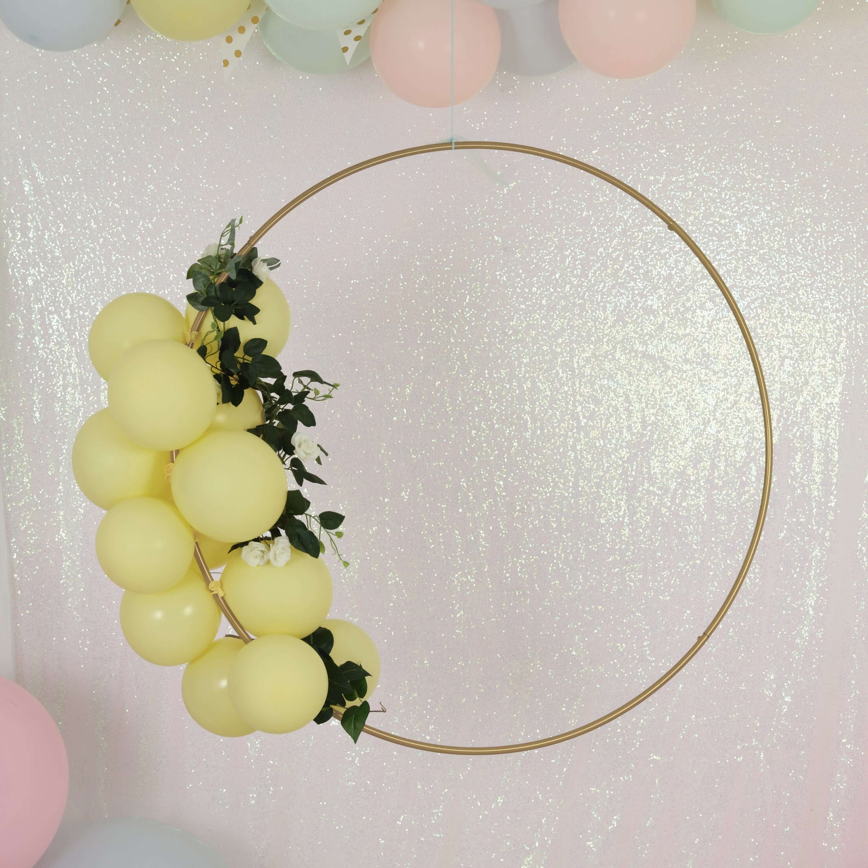40" Gold Heavy Duty Metal Hoop Wreath, Floral Hoop