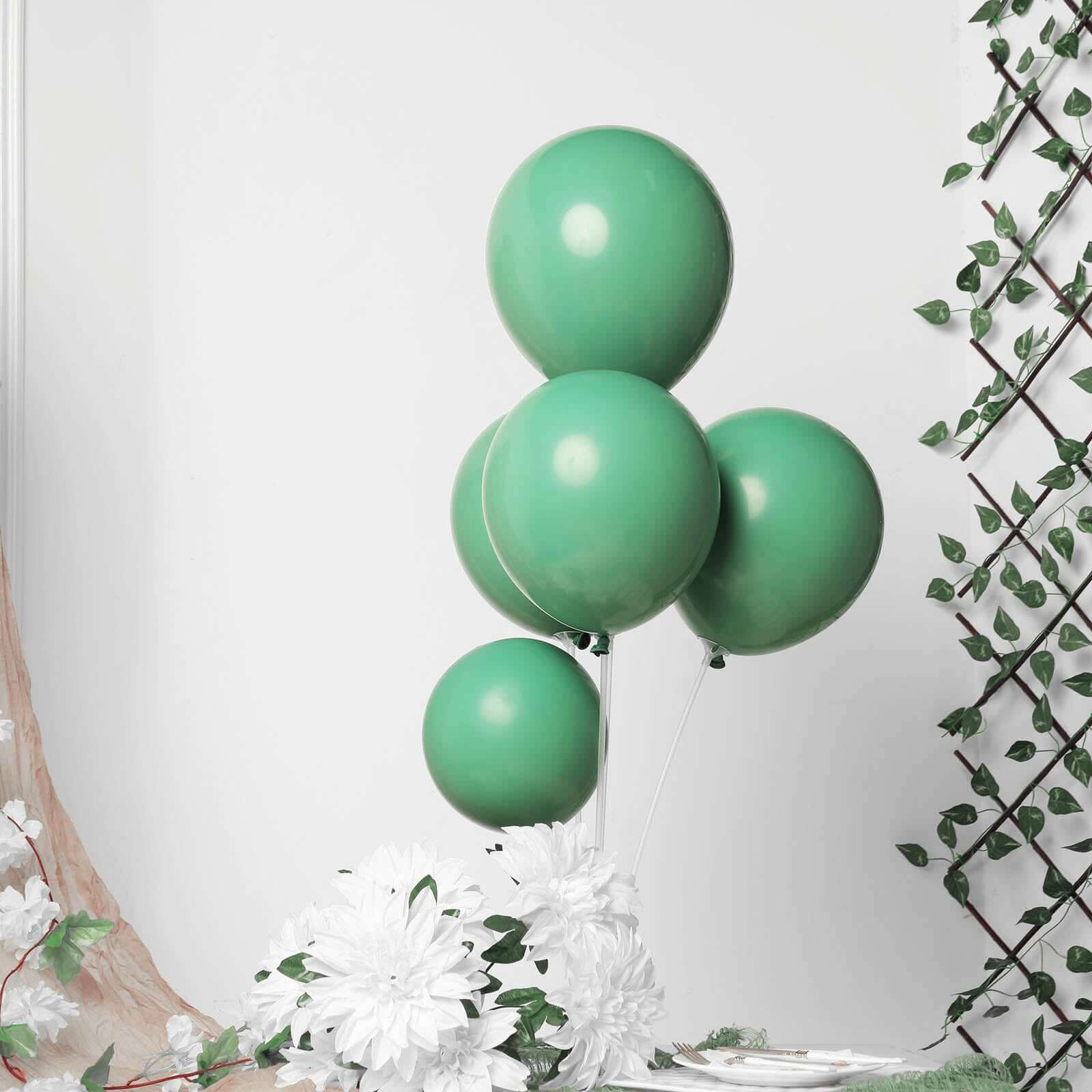 25 Pack 12" Olive Green Double Stuffed Prepacked Latex Balloons