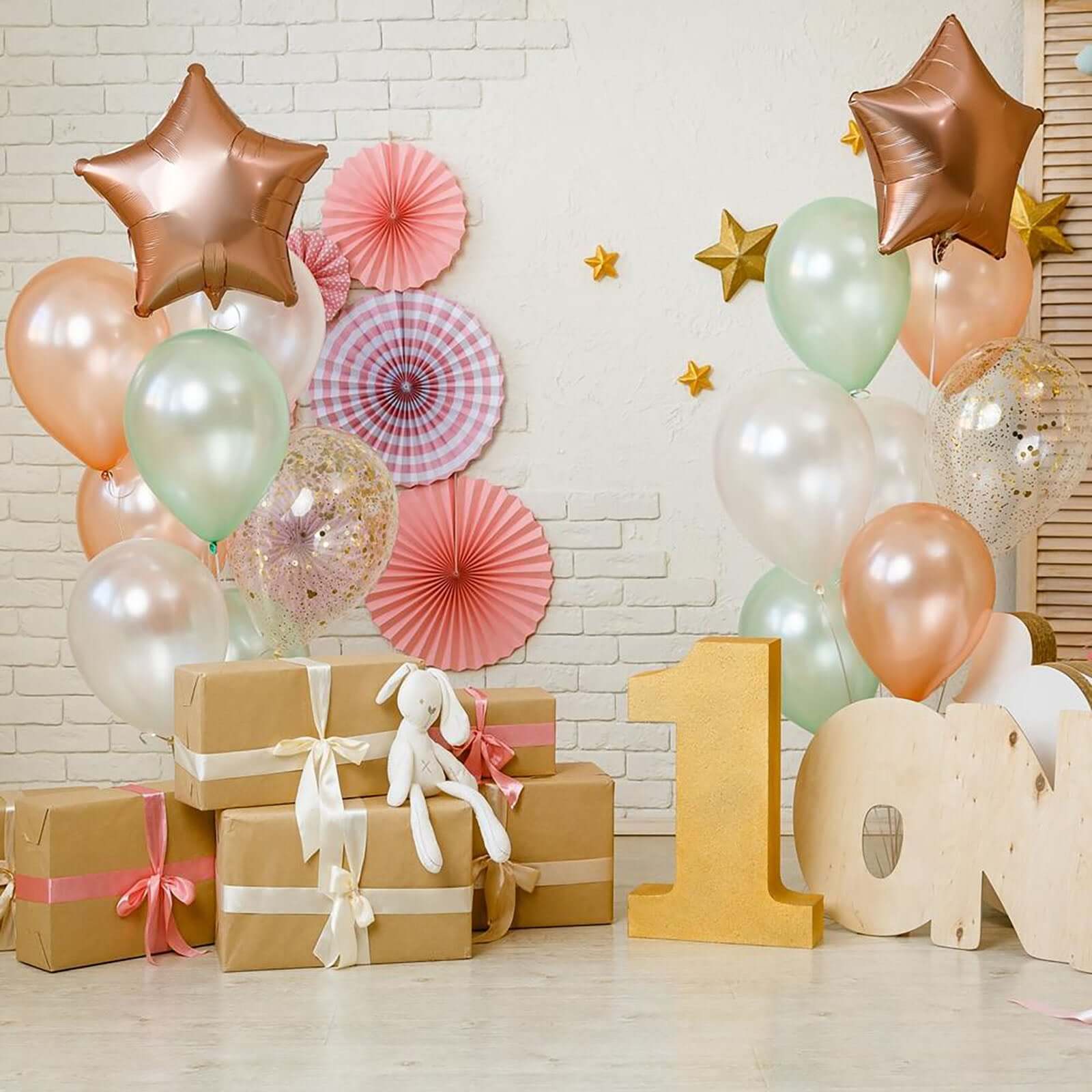 2 Pack 16" 4D Shiny Silver Star Mylar Foil Helium or Air Balloons