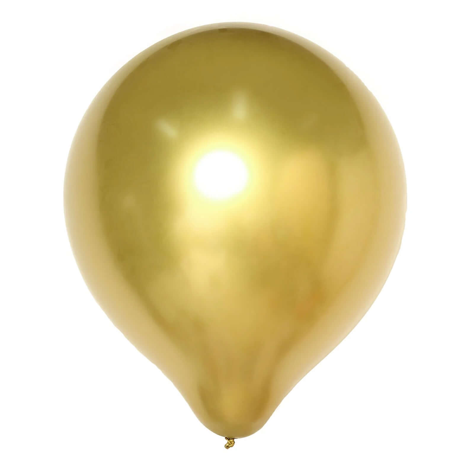 5 Pack 18" Metallic Chrome Gold Latex Helium or Air Party Balloons