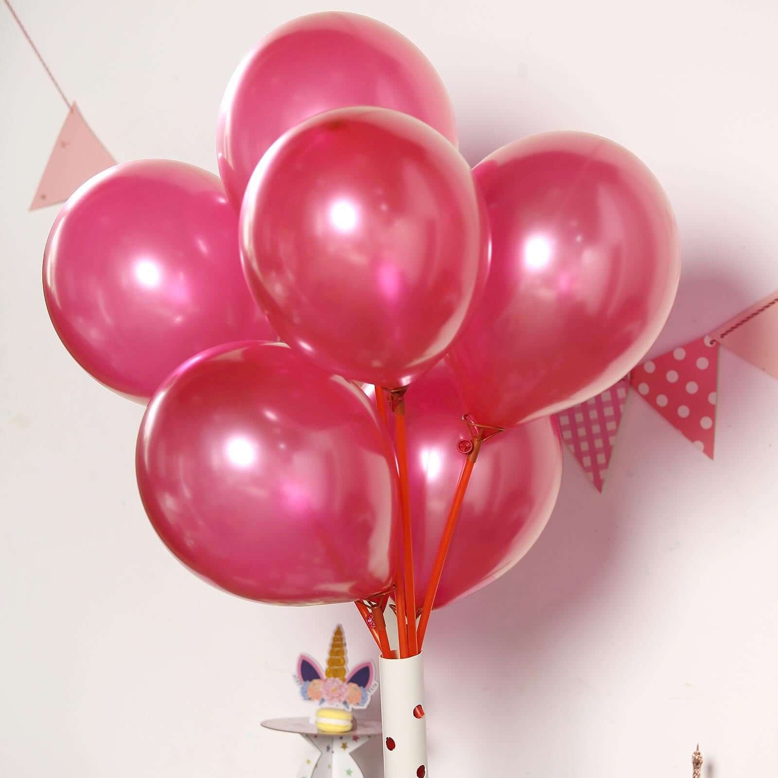 25 Pack 12" Shiny Pearl Wine Latex Helium, Air or Water Balloons