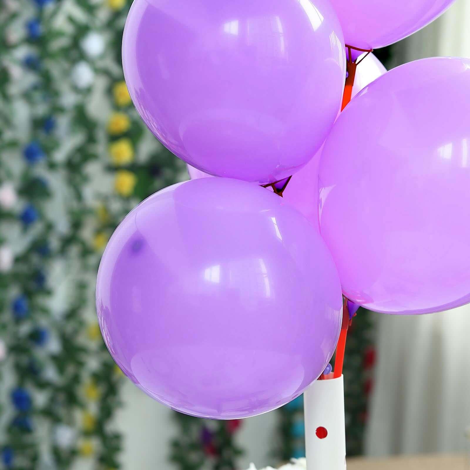 25 Pack 12" Matte Pastel Purple Helium or Air Latex Party Balloons