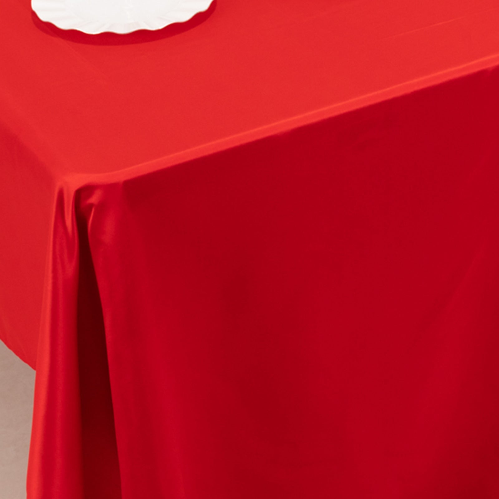 Lamour Satin 60"x126" Rectangle Tablecloth Red - Soft & Silk-Like Table Cover